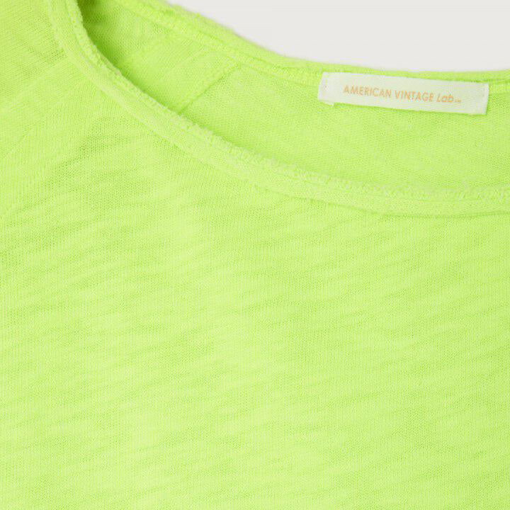 Women Fluo Green Cotton T-Shirt