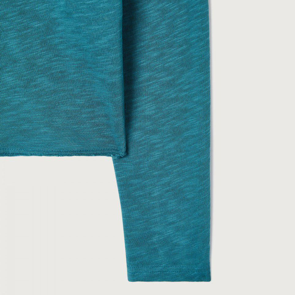 Women Peacock Blue Cotton T-Shirt
