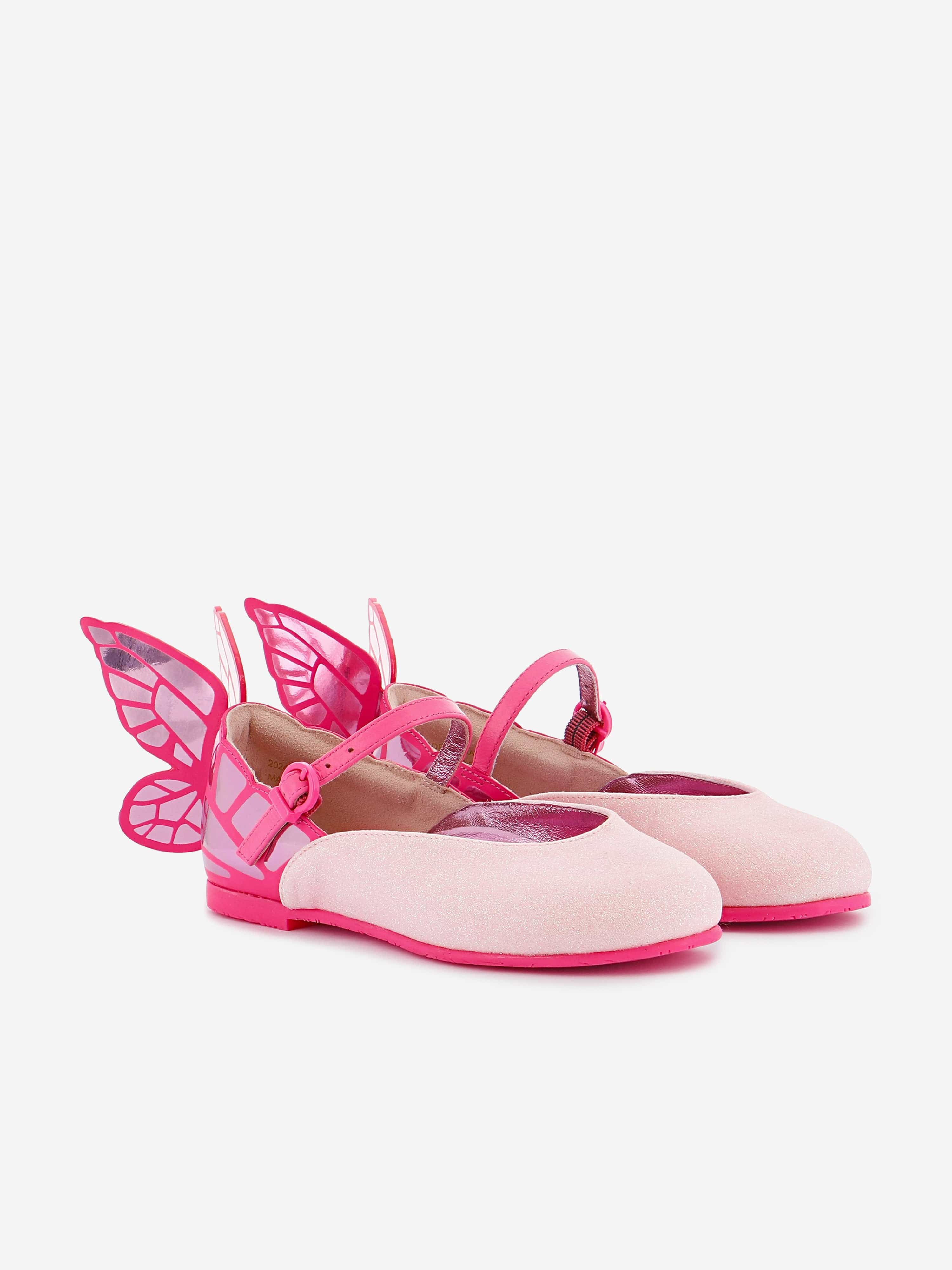 Sophia Webster Girls Chiara Flat in Pink