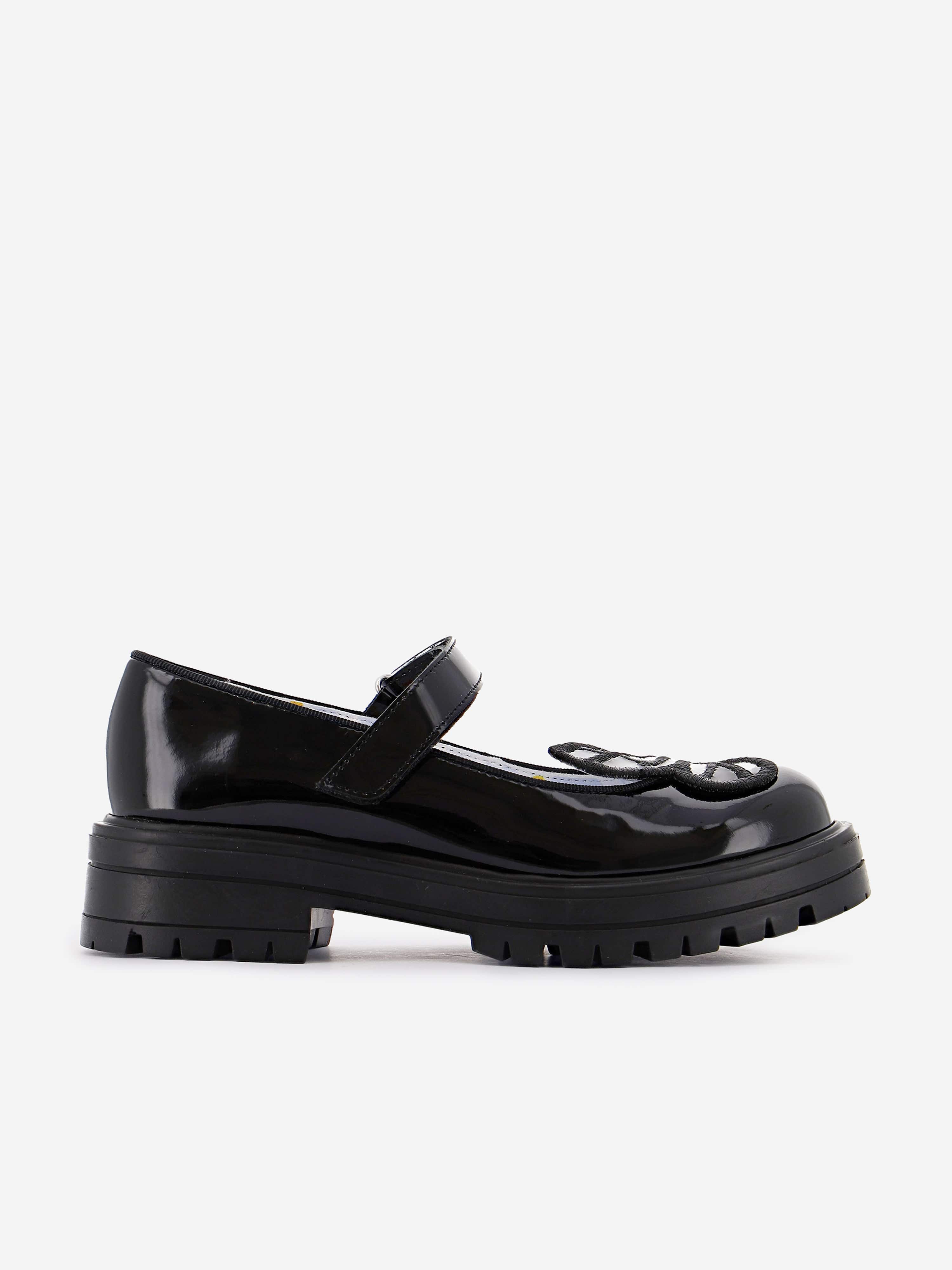 Sophia Webster Girls Butterfly Mary Jane Flat in Black