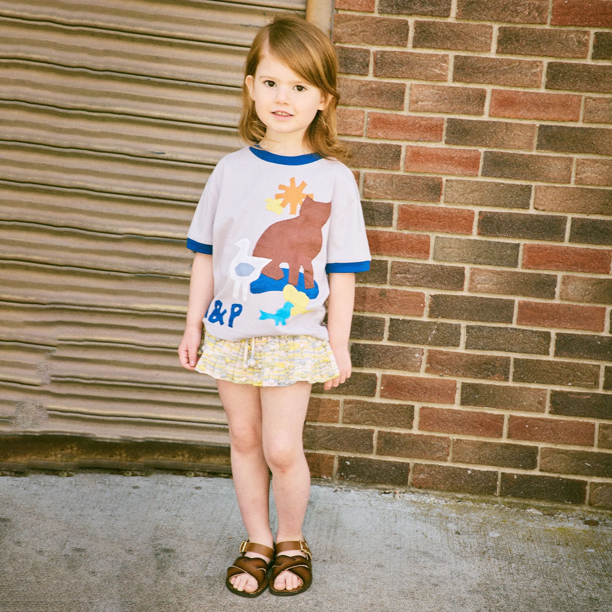 Boys & Girls Light Purple Printed Cotton T-Shirt