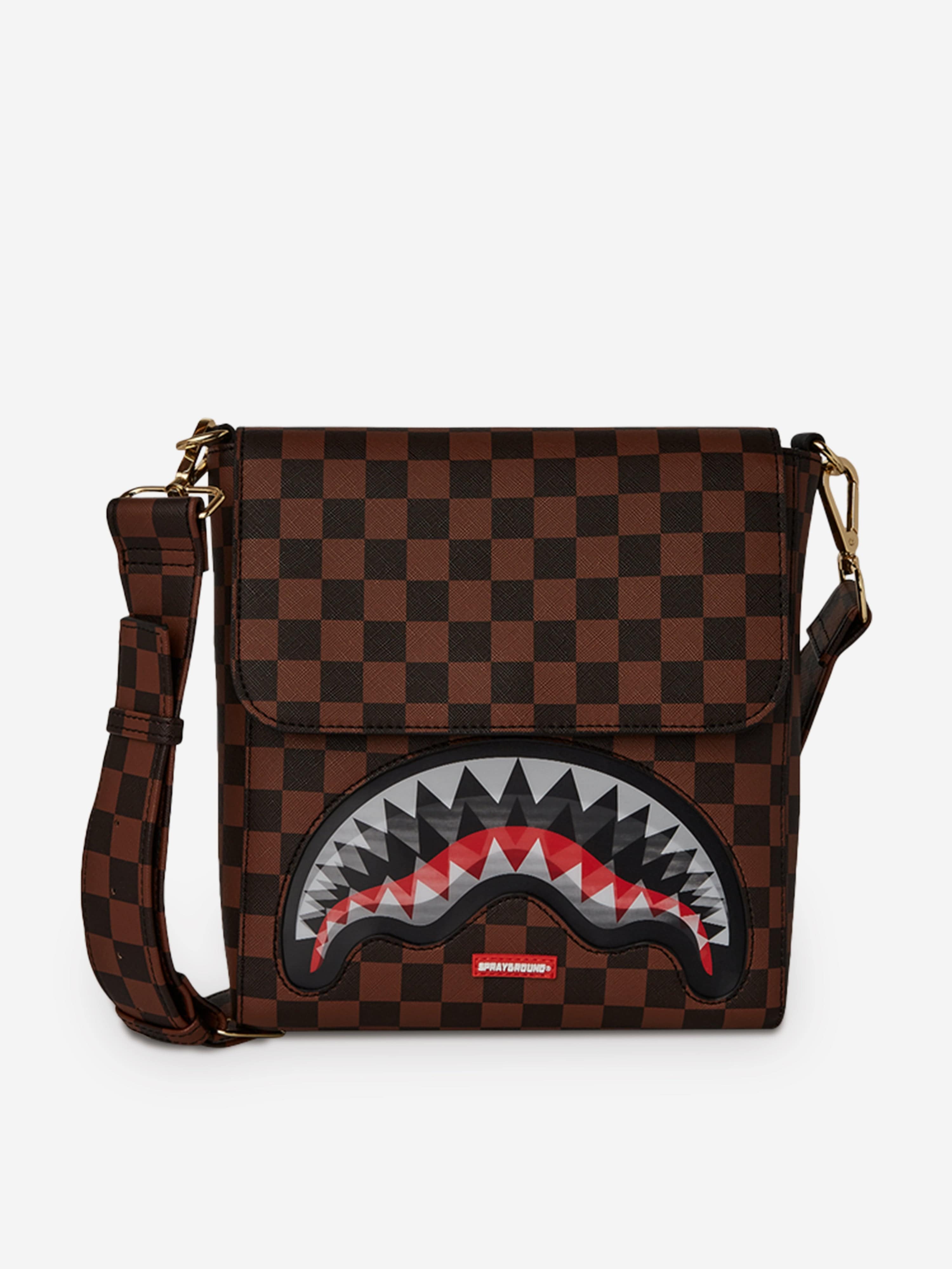 Sprayground Kids Sip Lenticular Chomp Messenger Sling Bag in Brown (23