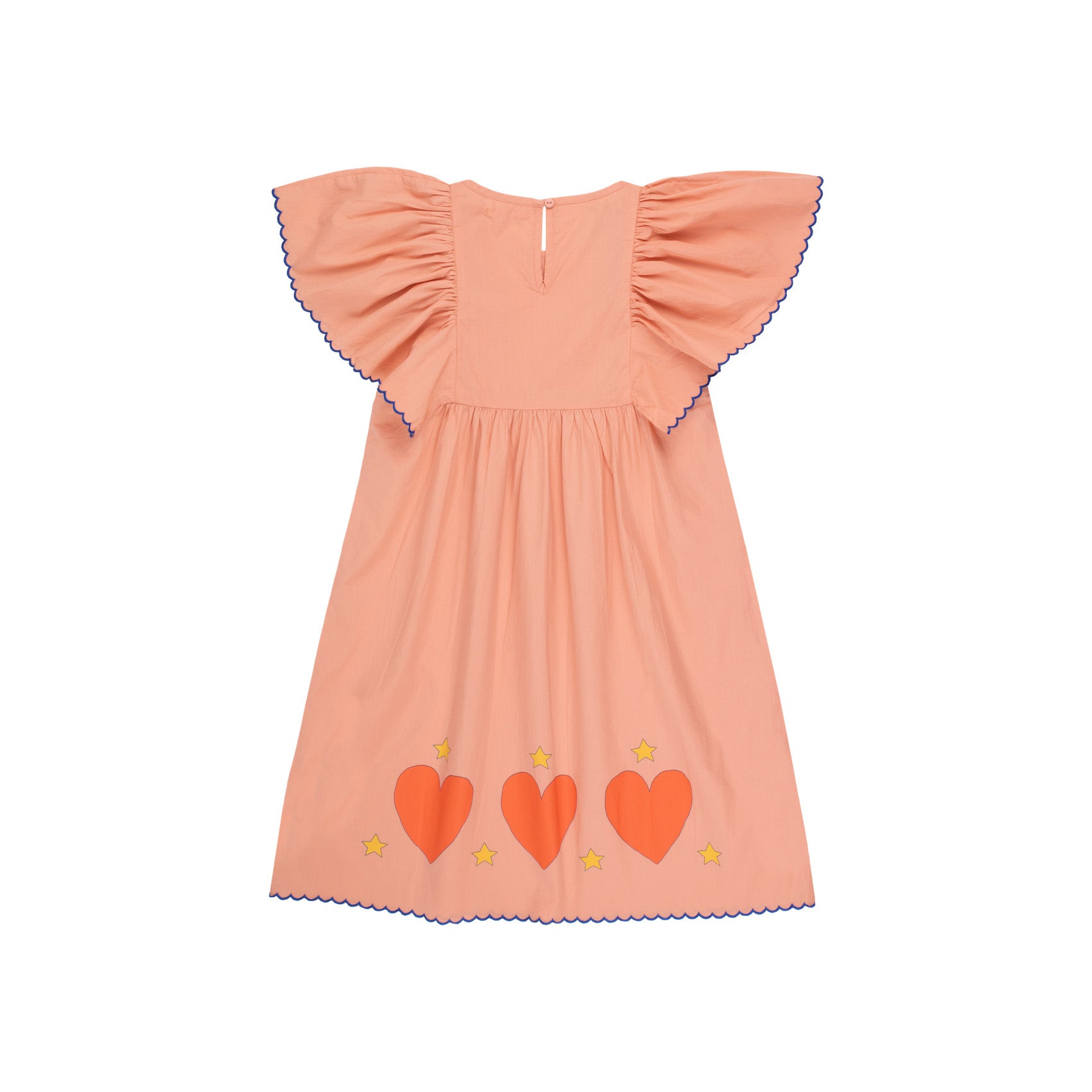 Girls Apricot Cotton Dress