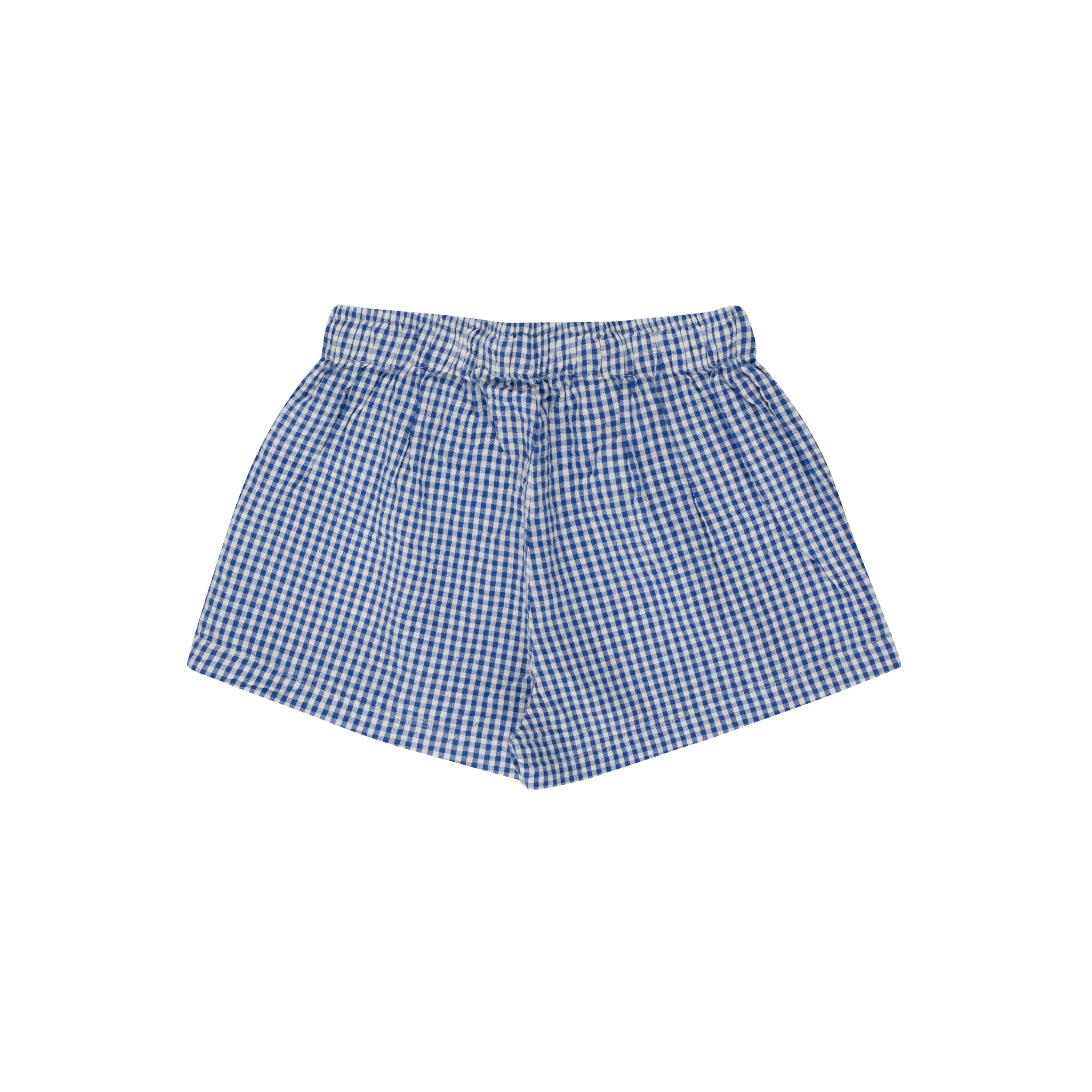 Boys & Girls Blue Check Cotton Shorts