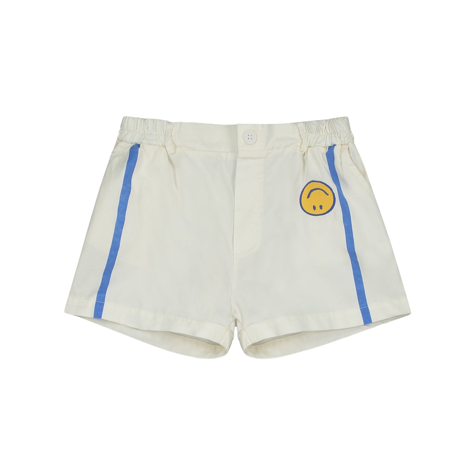 Boys & Girls White Cotton Shorts