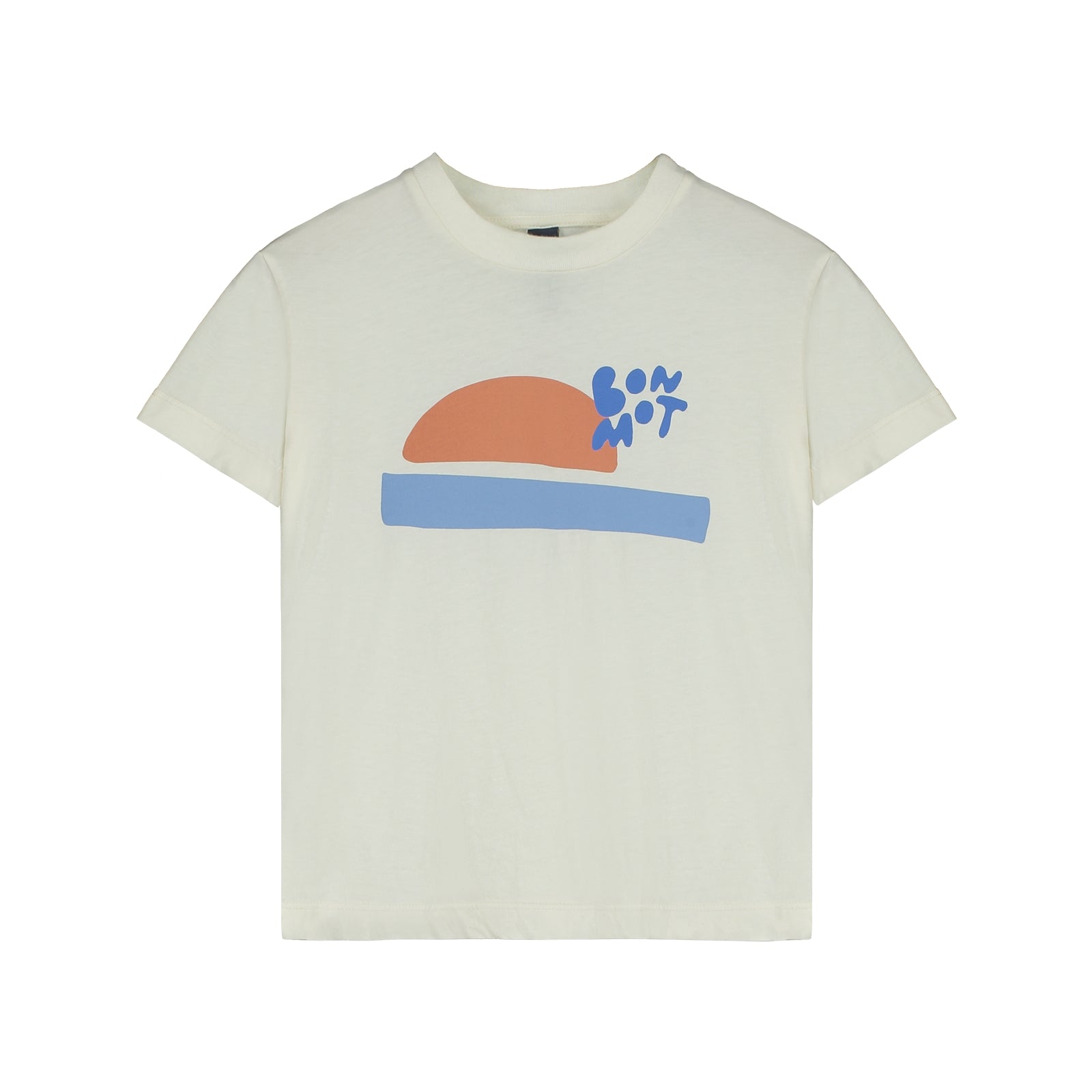 Boys & Girls White Printed Cotton T-Shirt