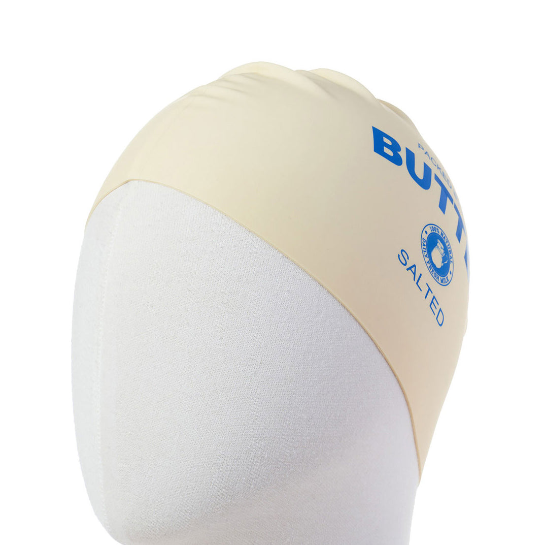 Adult Yellow Logo Silicone Swim Cap