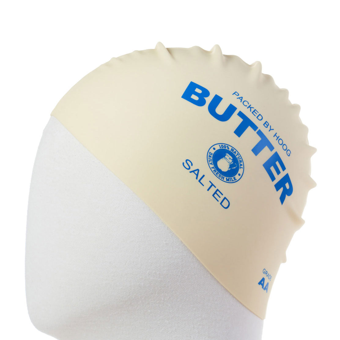 Adult Yellow Logo Silicone Swim Cap