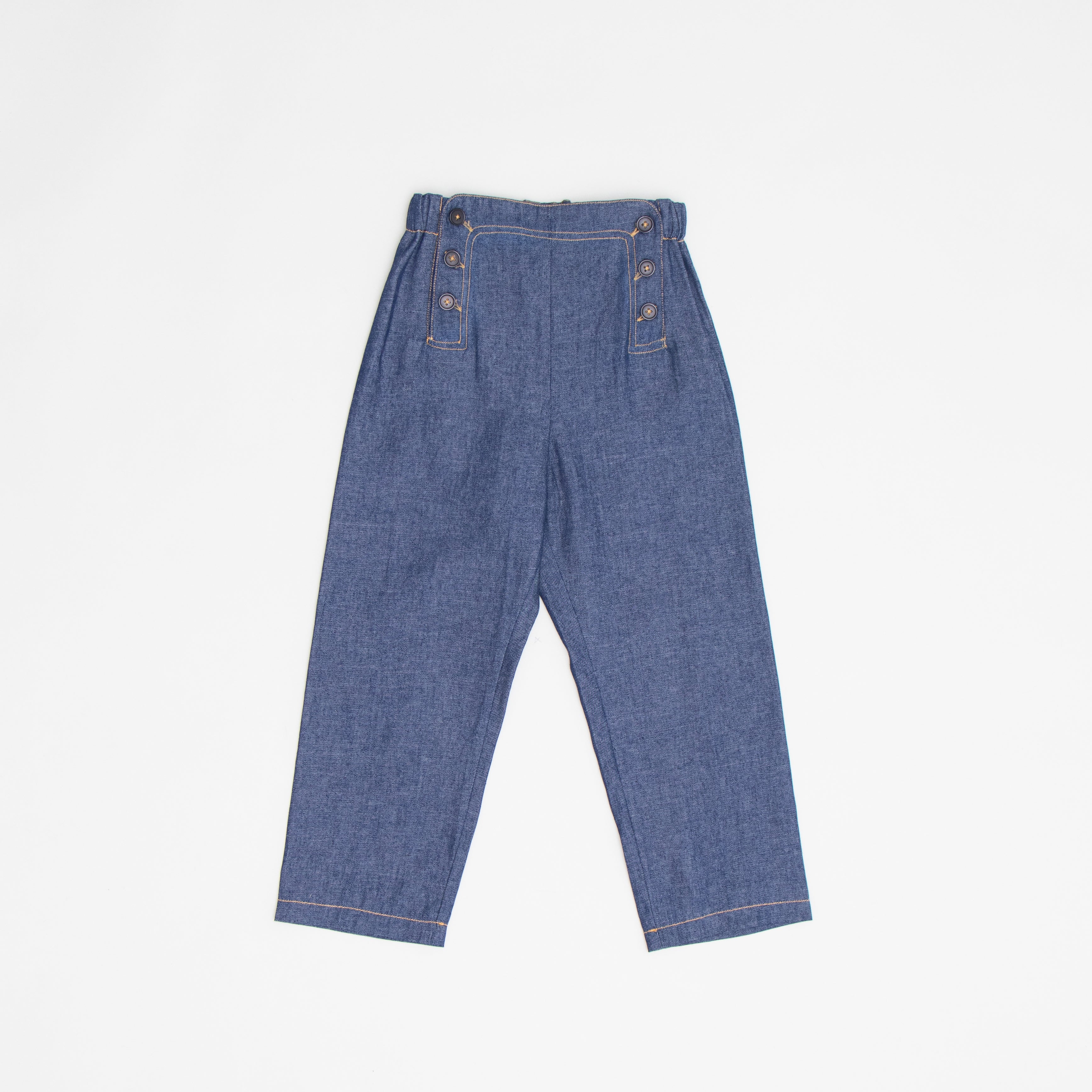 Boys & Girls Blue Cotton Trousers