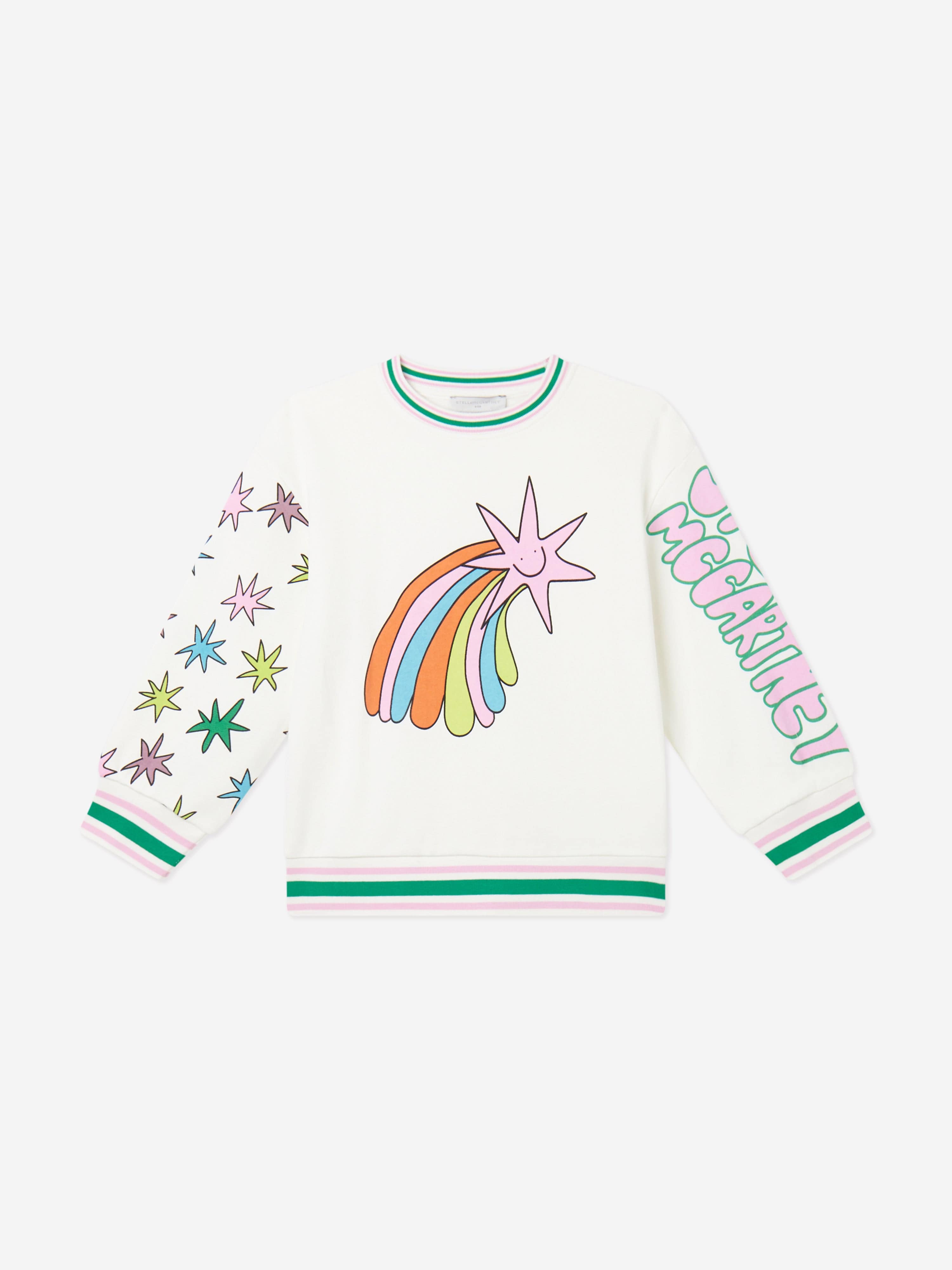 Stella McCartney Girls Shooting Star Sweatshirt in Ivory