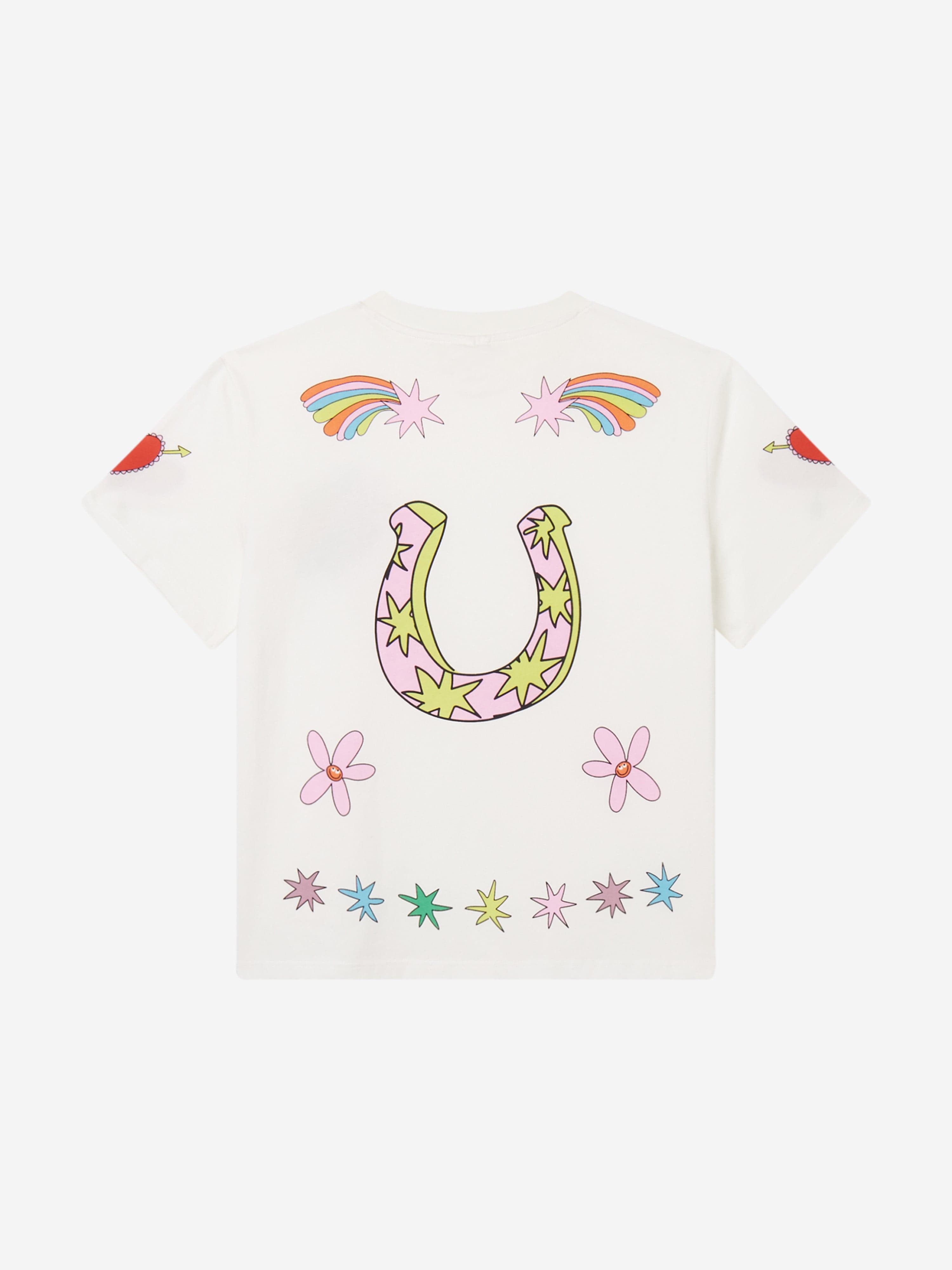 Stella McCartney Girls Star Print T-Shirt in Ivory