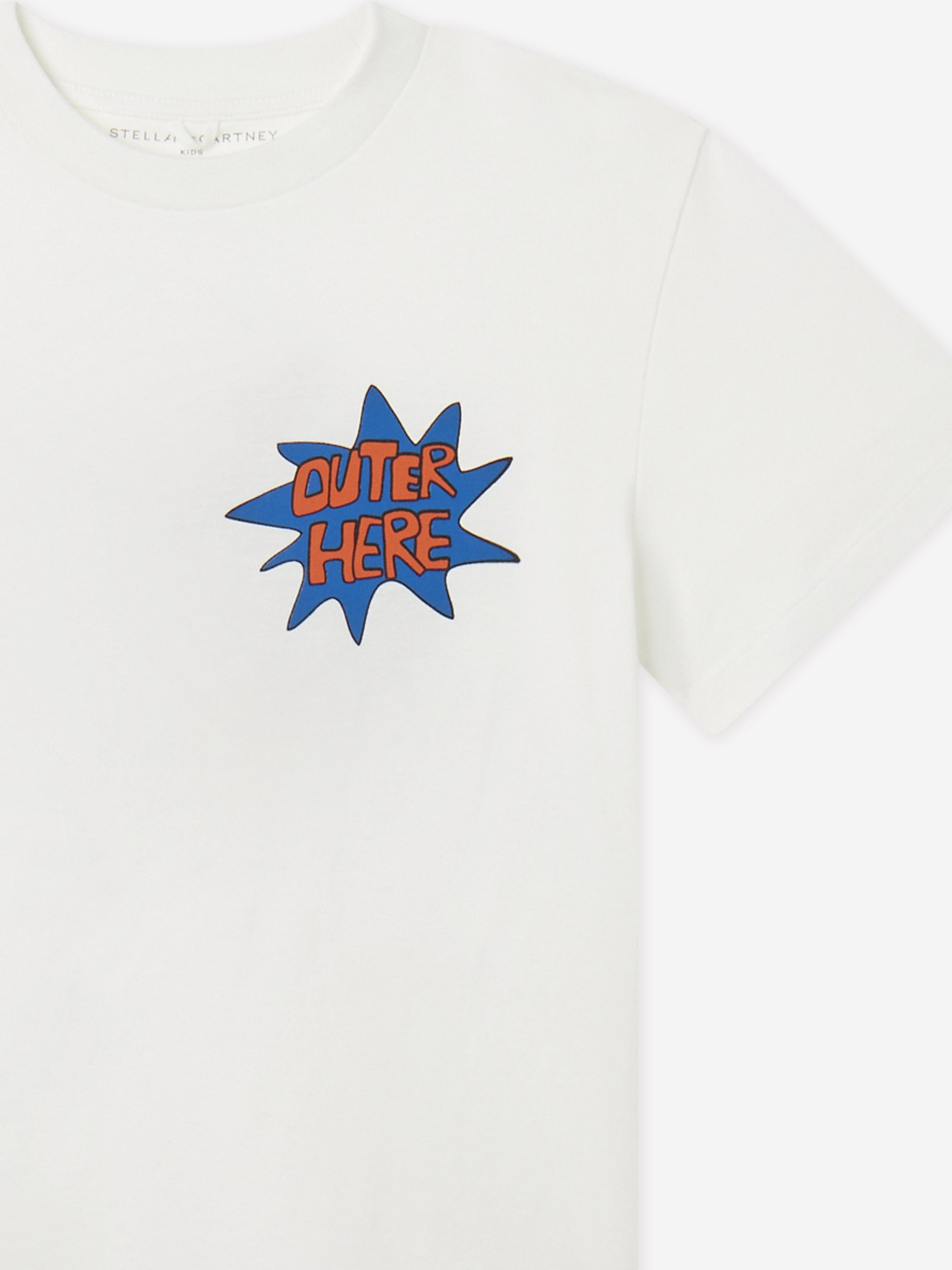 Stella McCartney Boys Outer Here T-Shirt in Ivory