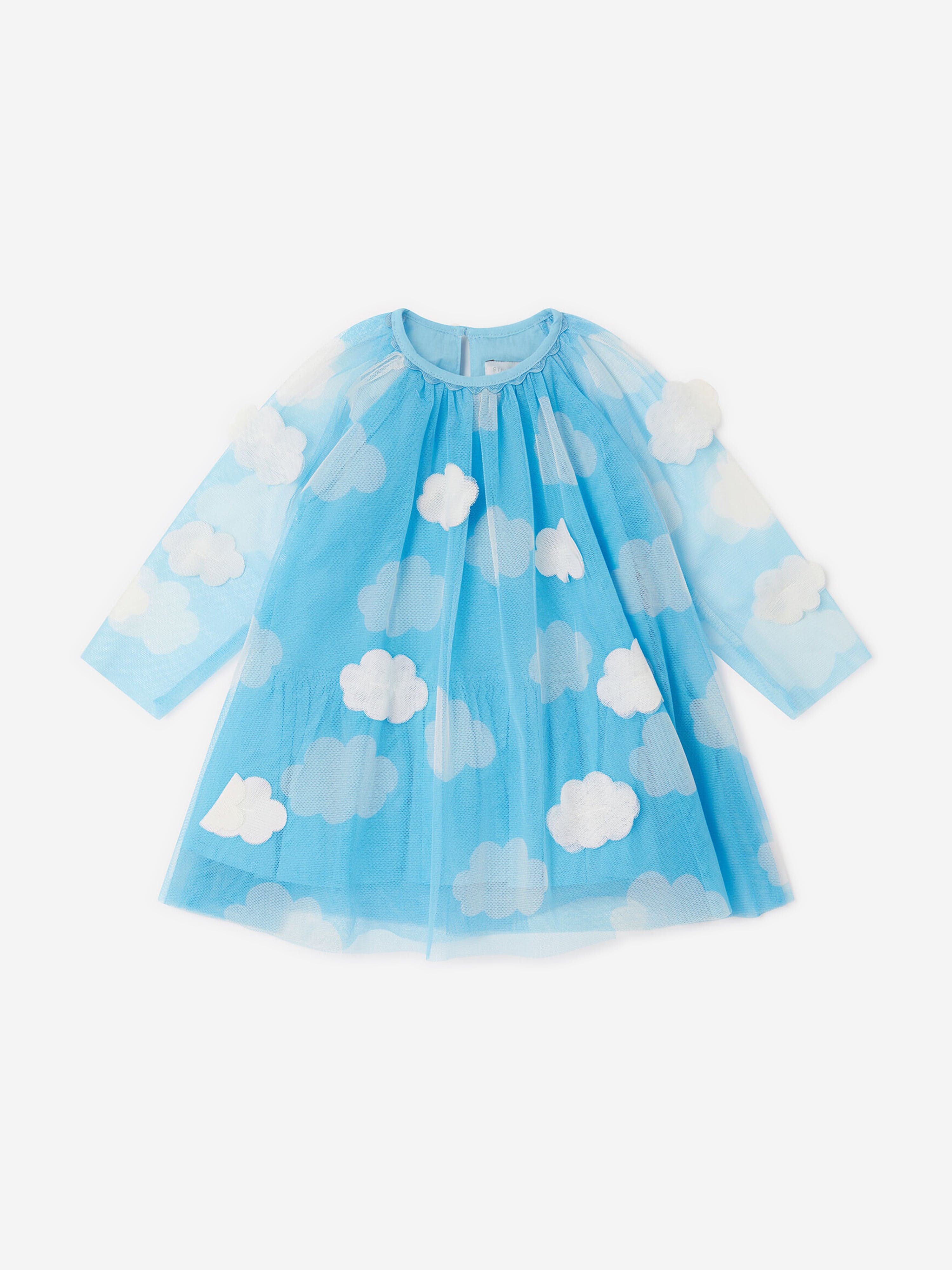 Stella McCartney Baby Girls Cloud Dress in Blue