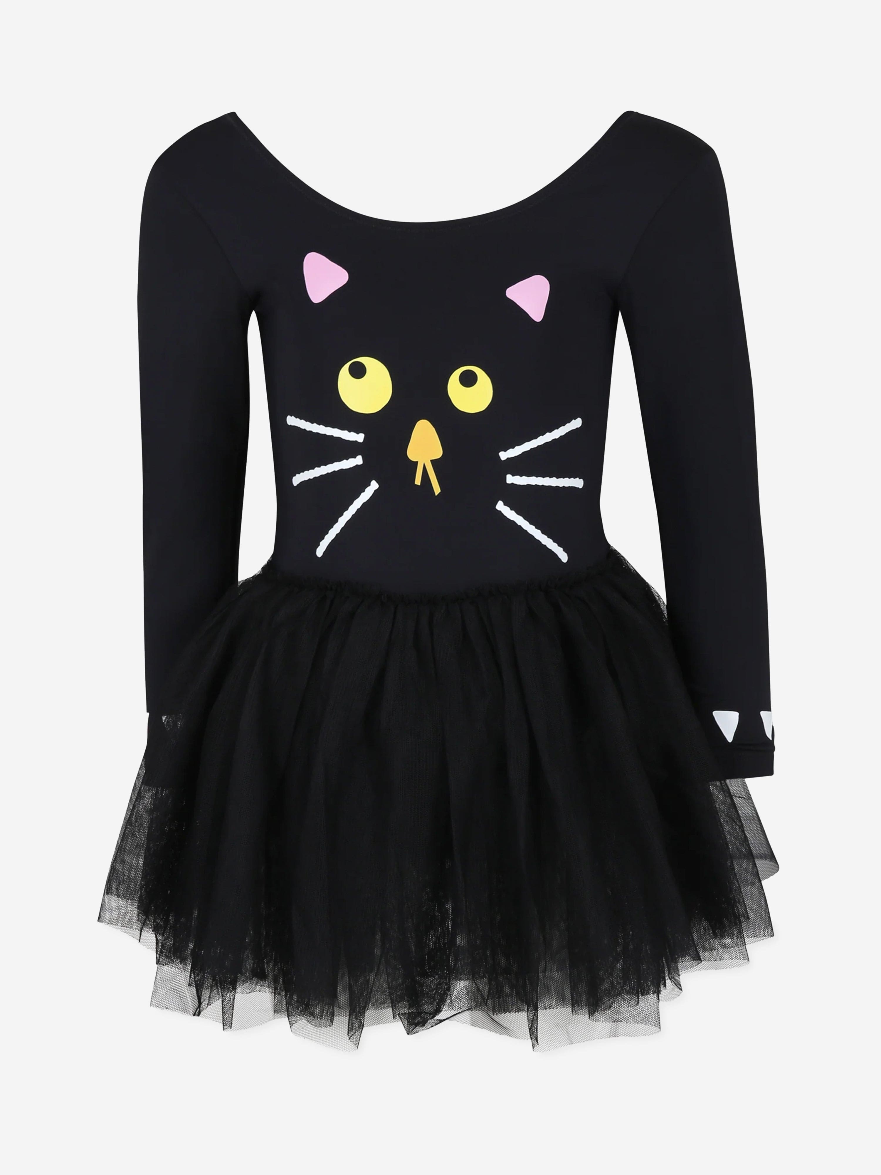 Stella McCartney Girls Cat Dress in Black