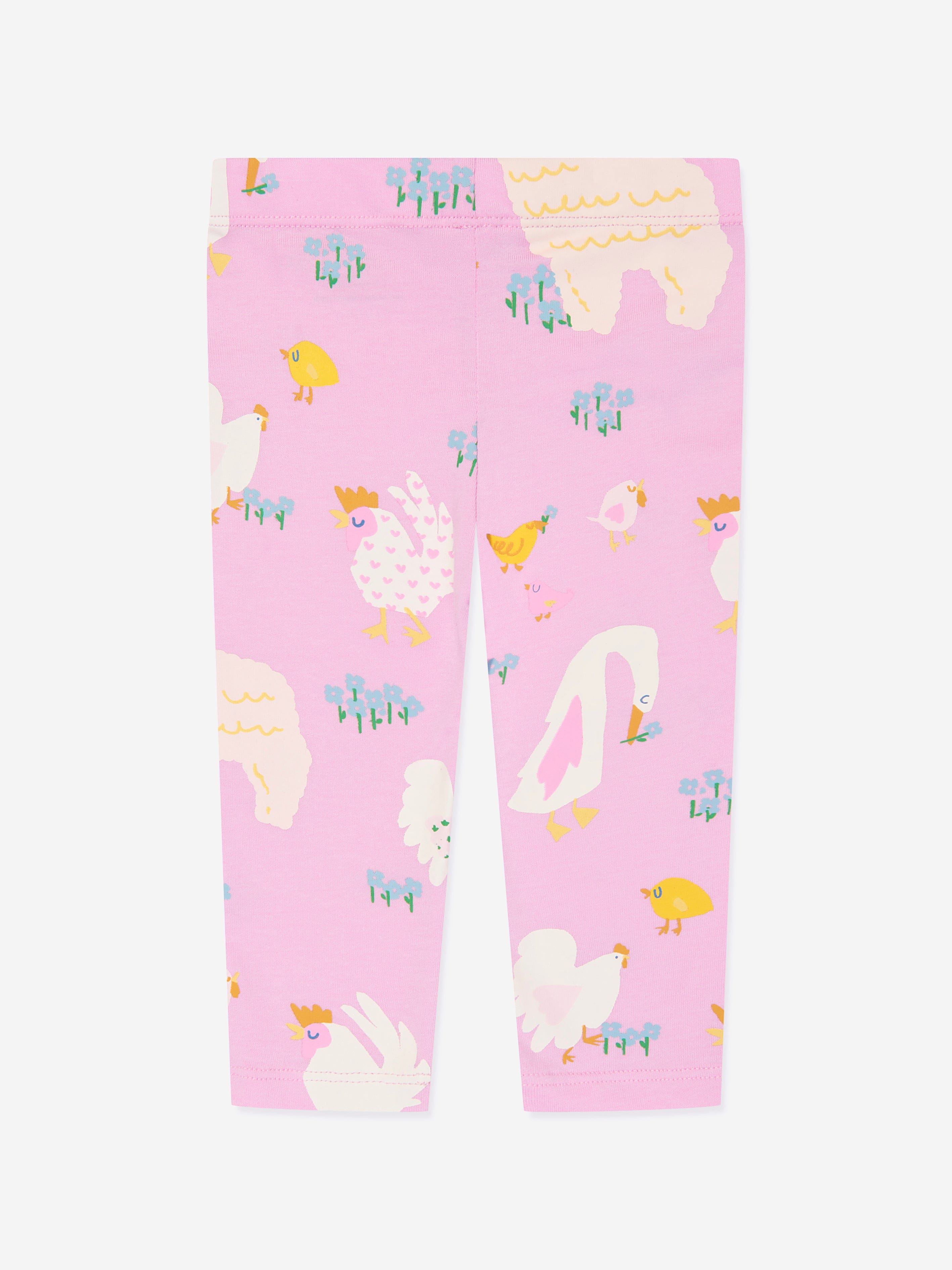 Stella McCartney Baby Girls Animal Leggings in Pink