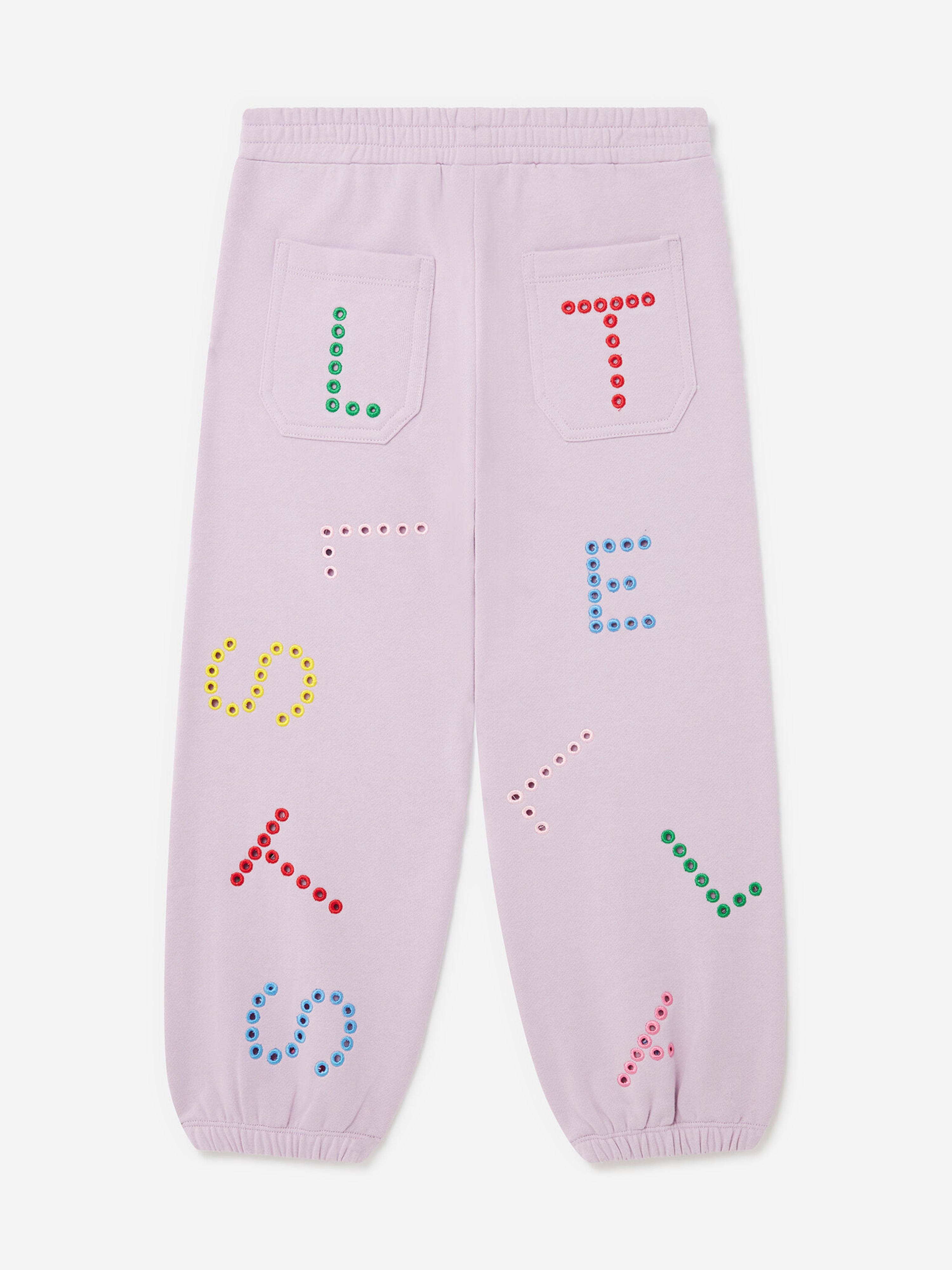 Stella McCartney Girls Logo Joggers in Purple