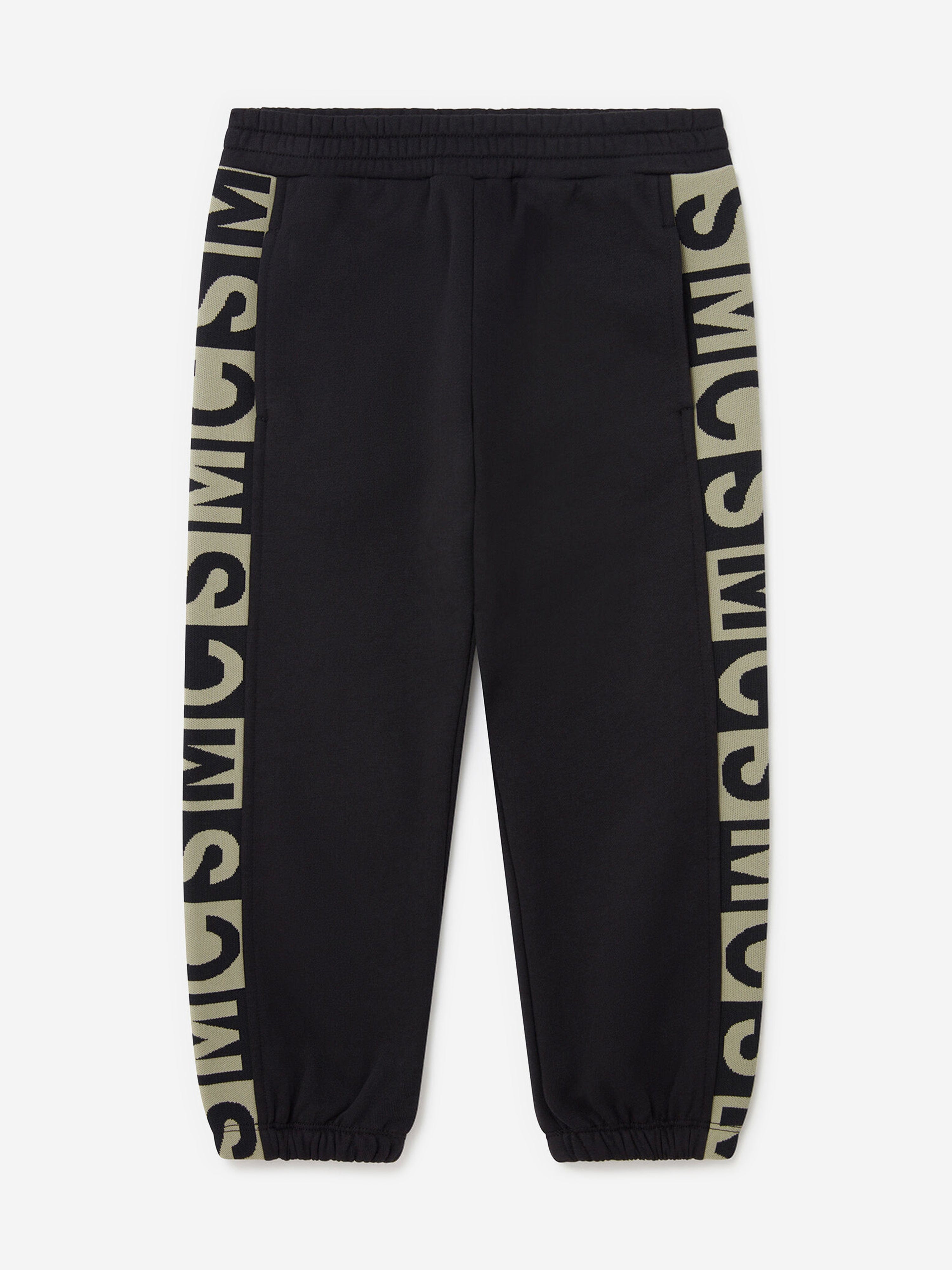 Stella McCartney Boys Logo Block Joggers in Black
