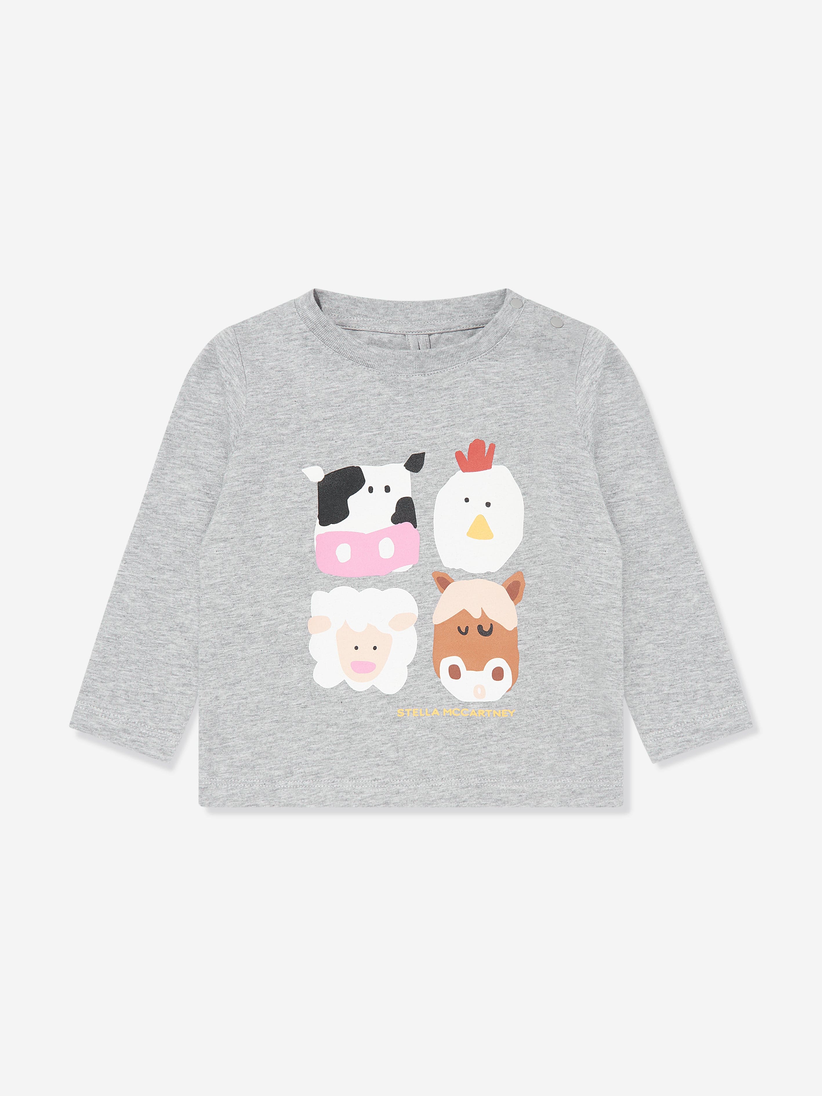 Stella McCartney Baby Animals T-Shirt in Grey