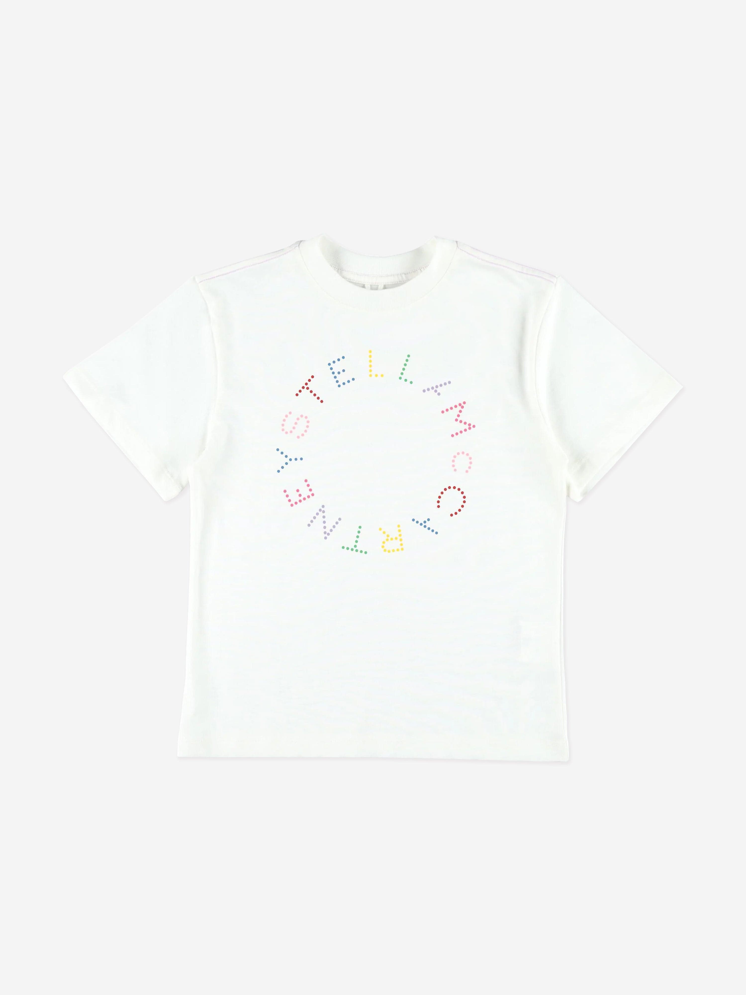 Stella McCartney Girls Circle Logo T-Shirt in Ivory