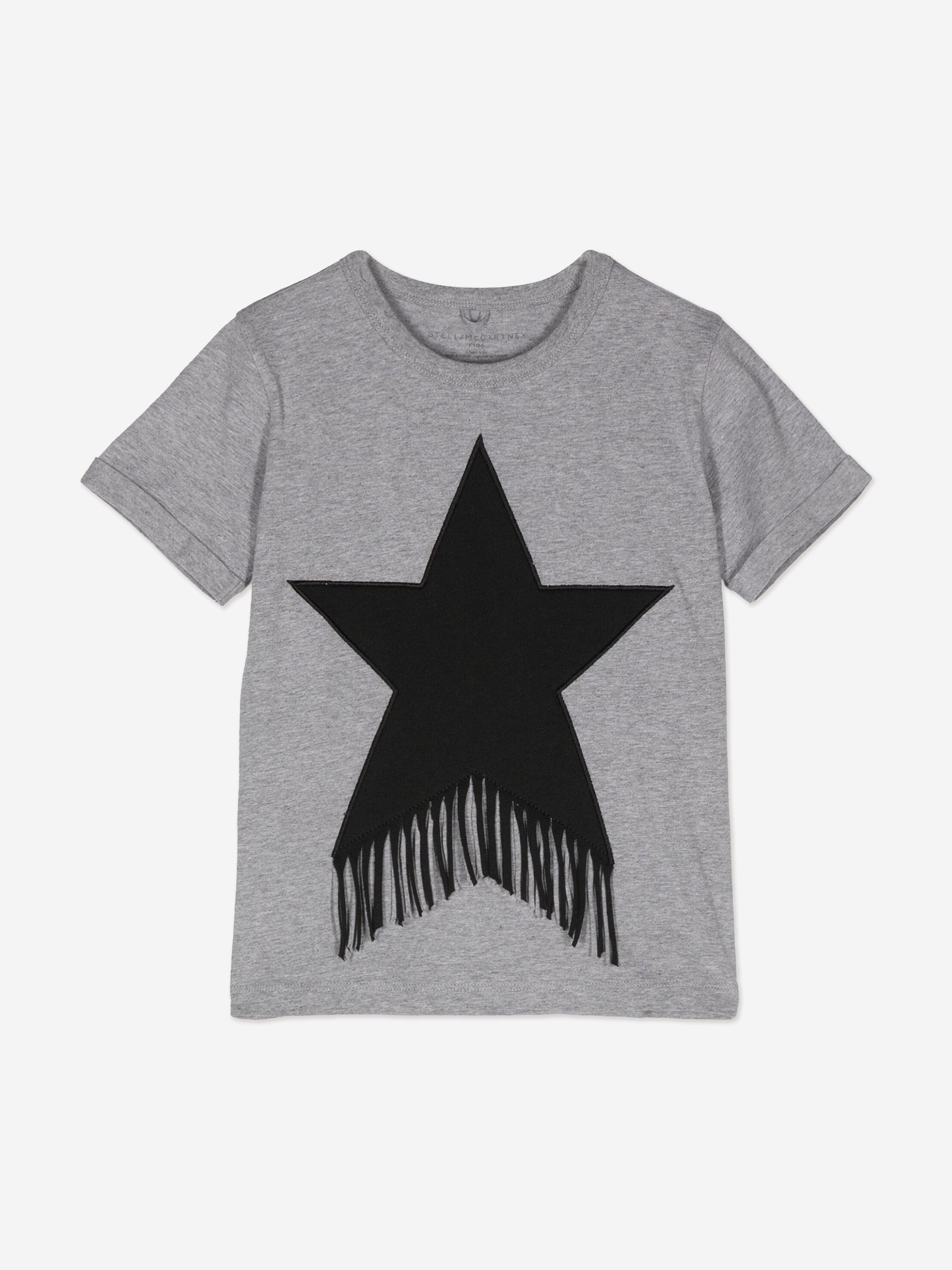 Stella McCartney Girls Tassel Star T-Shirt in Grey