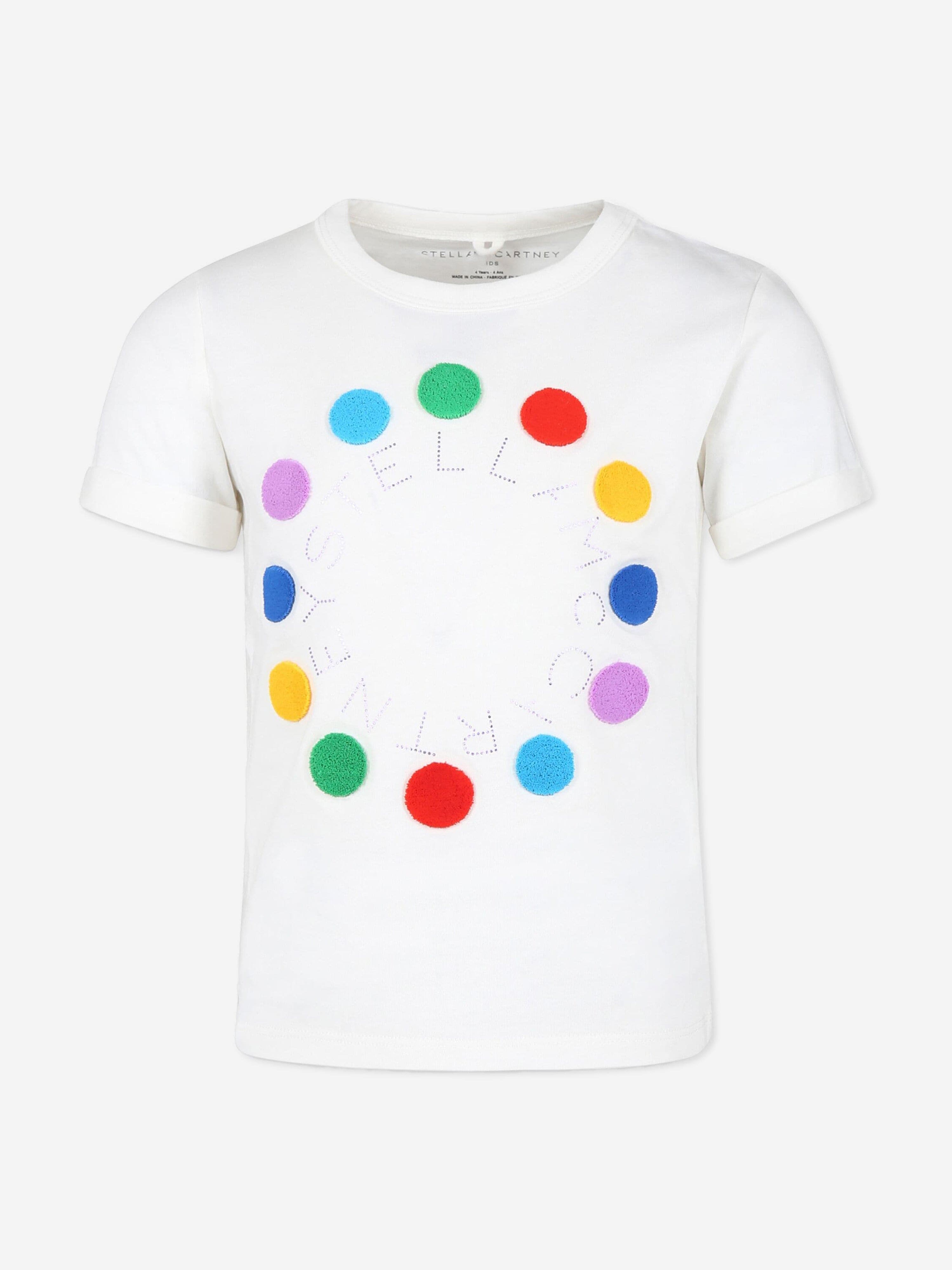 Stella McCartney Girls Logo T-Shirt in Ivory