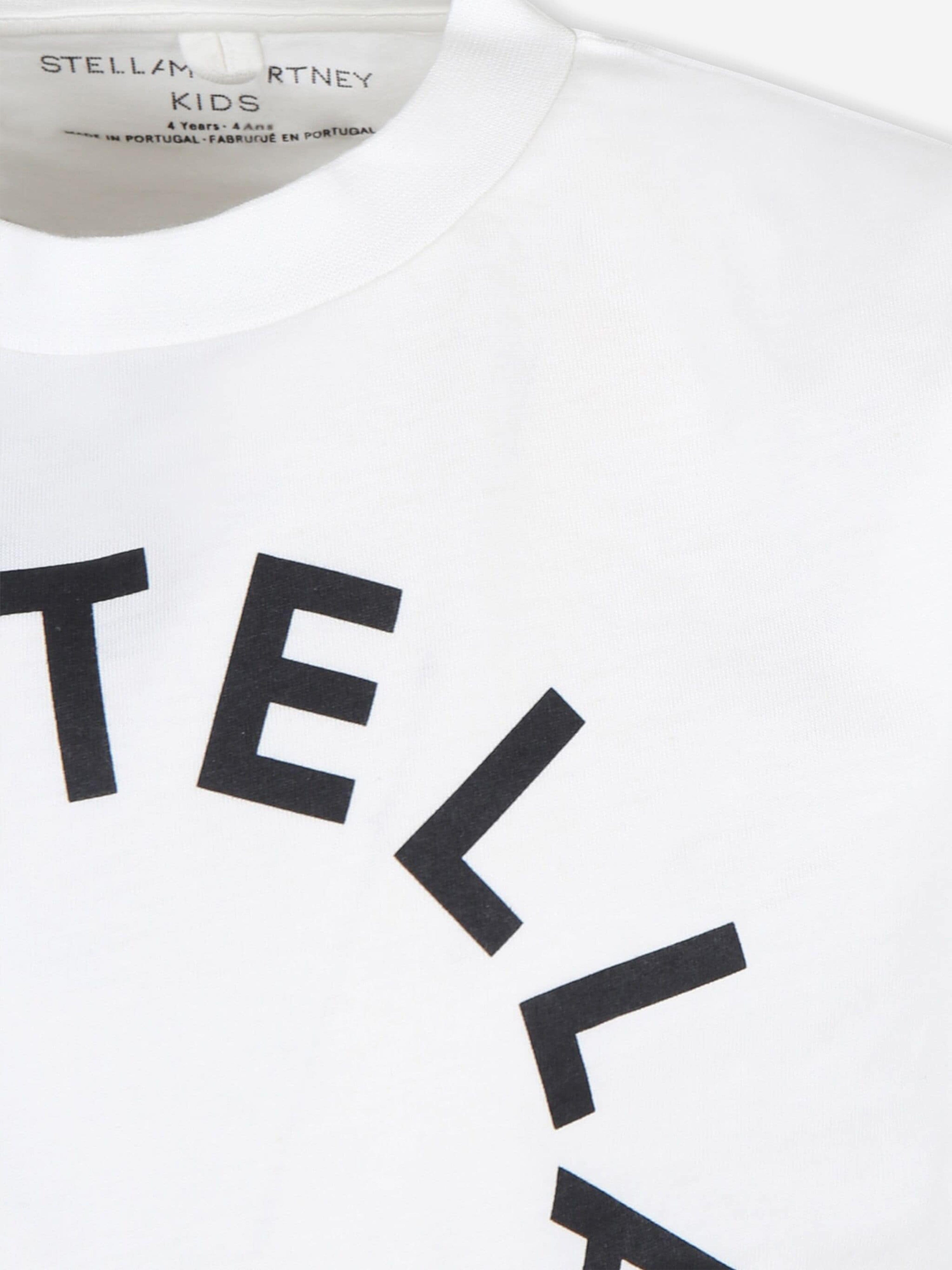 Stella McCartney Boys Circle Logo T-Shirt in Ivory