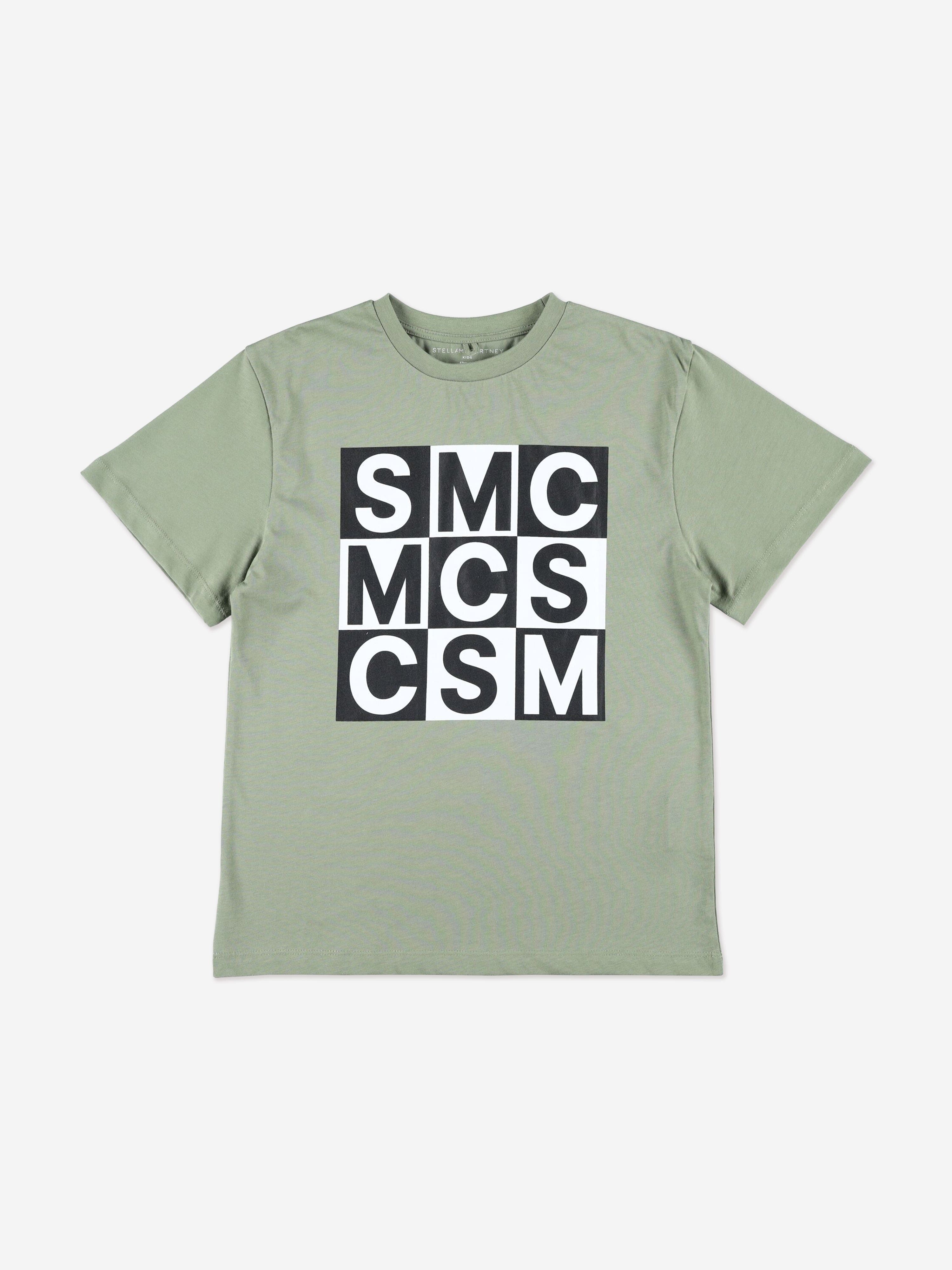 Stella McCartney Boys Logo Block T-Shirt in Green