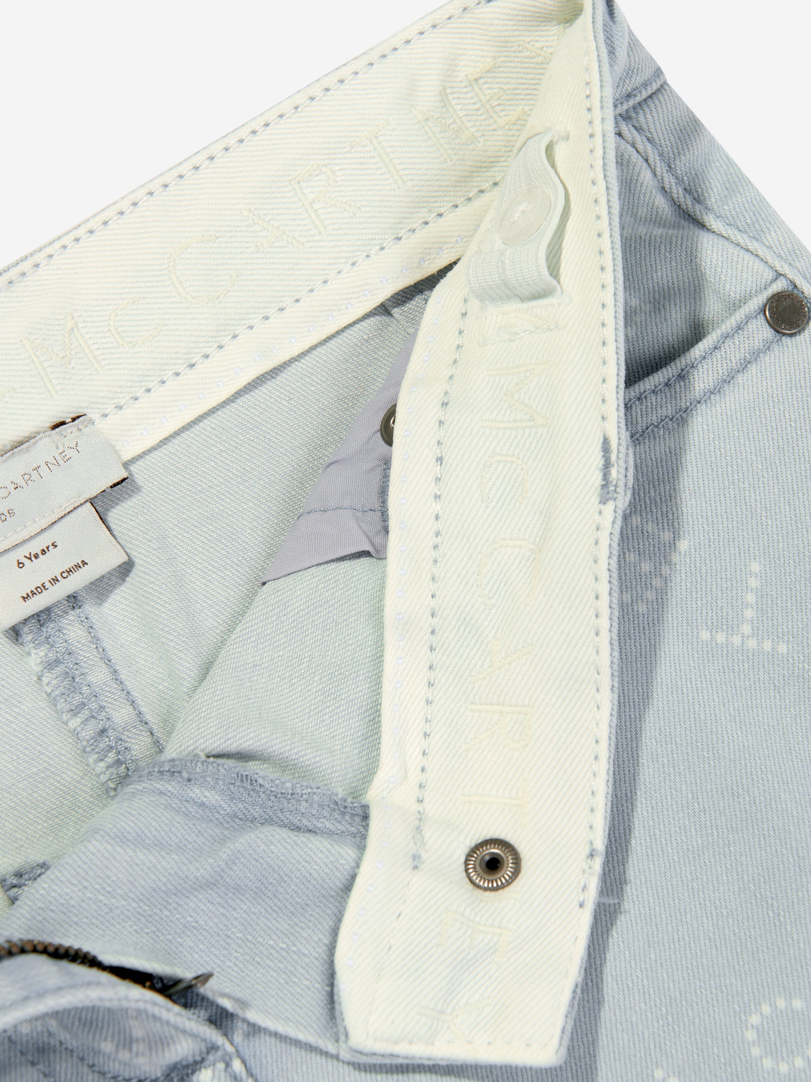 Stella McCartney Girls Denim Logo Skirt in Blue