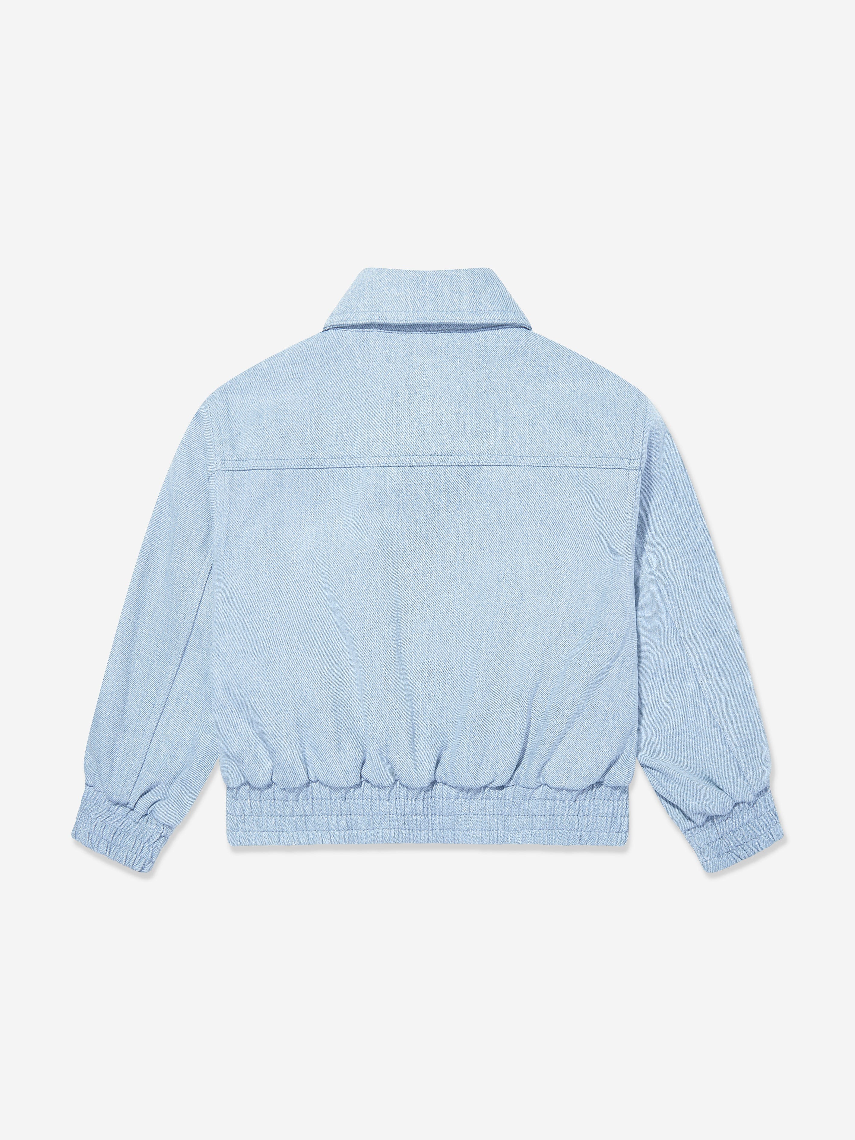 Girls Jewelled Zip Up Jacket in Blue