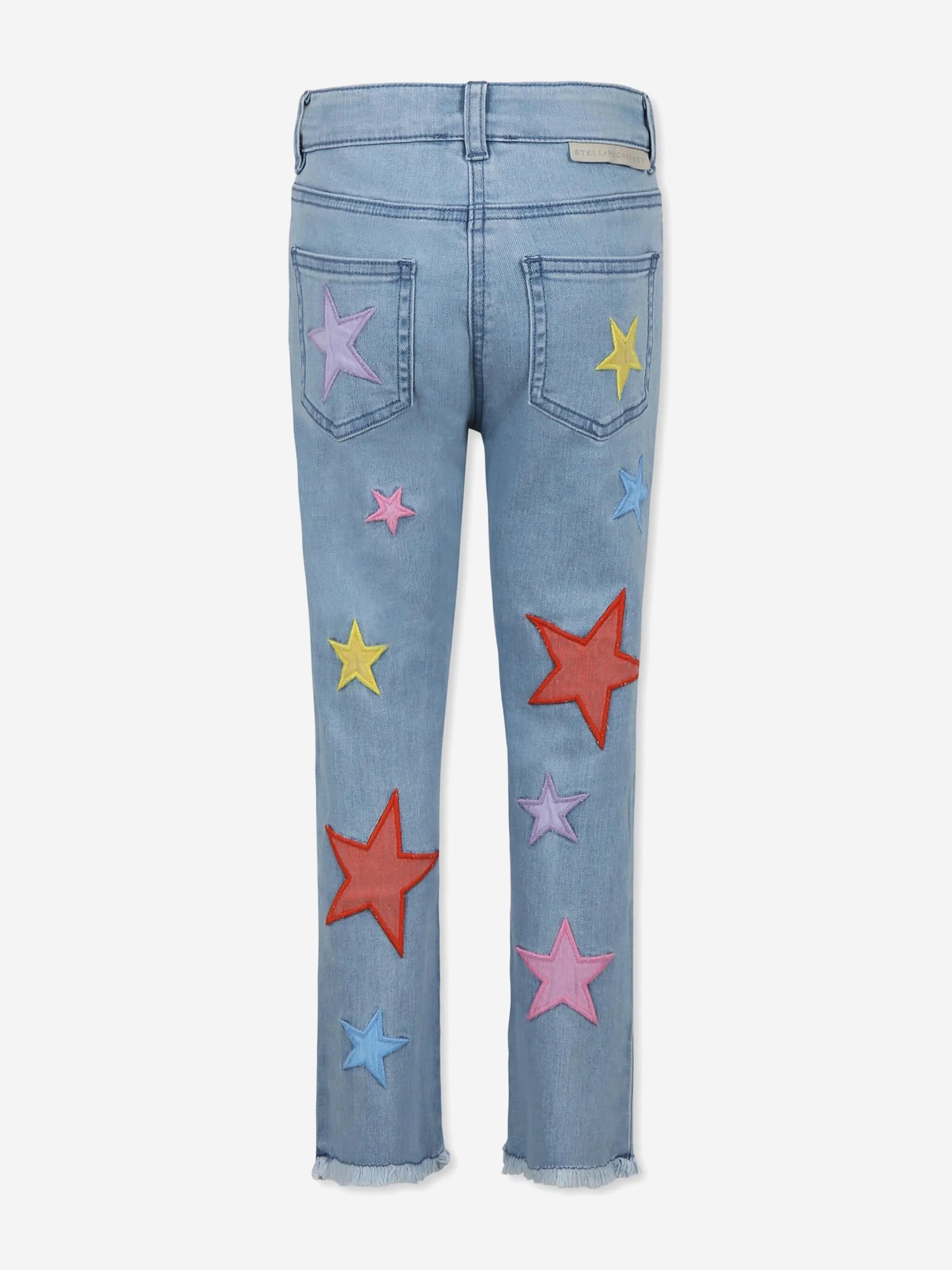 Girls Star Mom Jeans in Blue