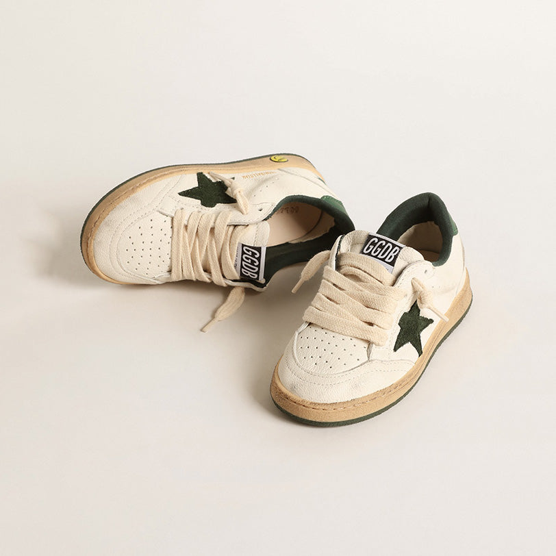 Boys & Girls Green "BALLSTAR" Star Shoes