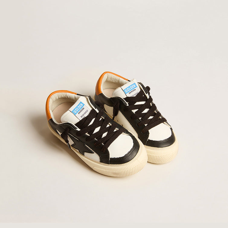 Boys & Girls Black "MAY" Star Shoes