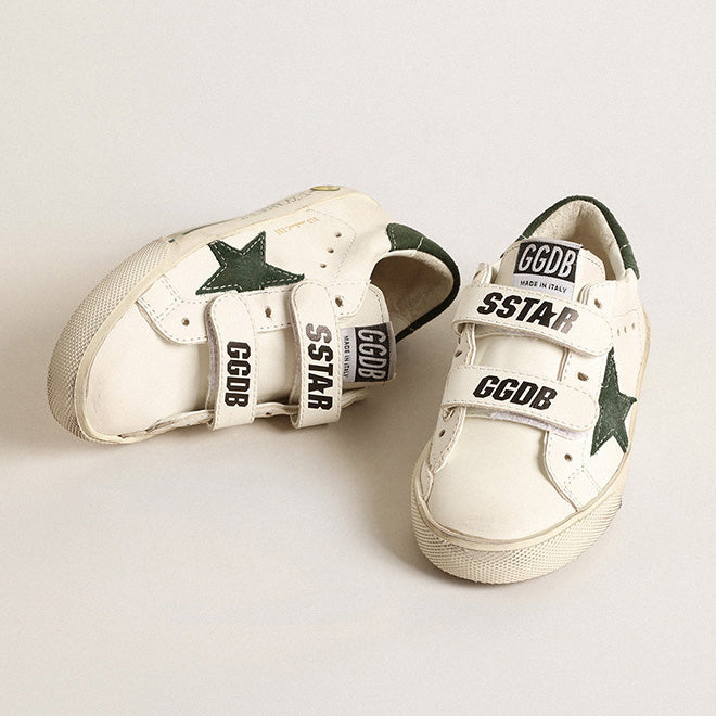 Boys & Girls Green Star Shoes