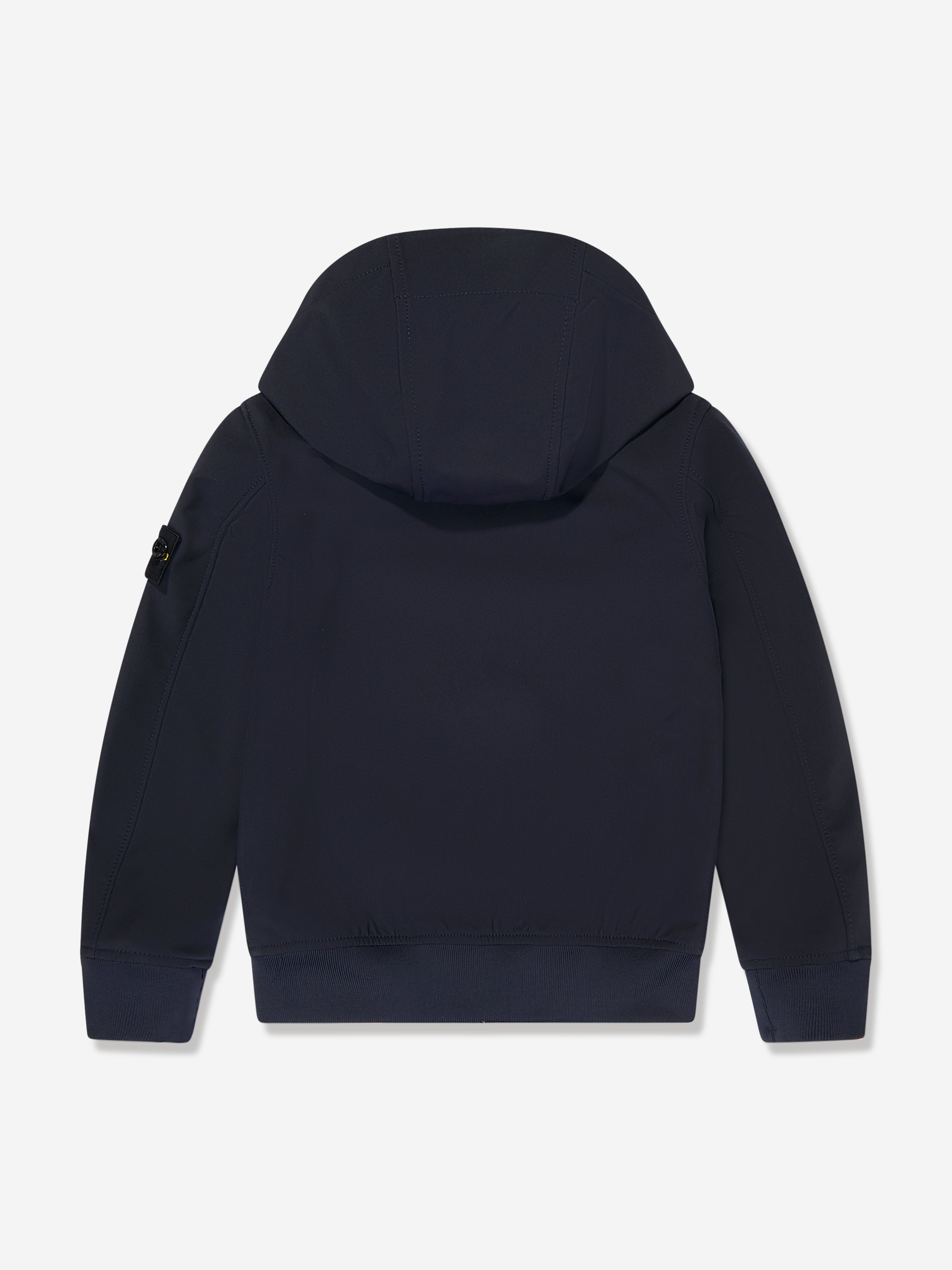Stone Island Boys Hooded Zip Up Jacket in Navy