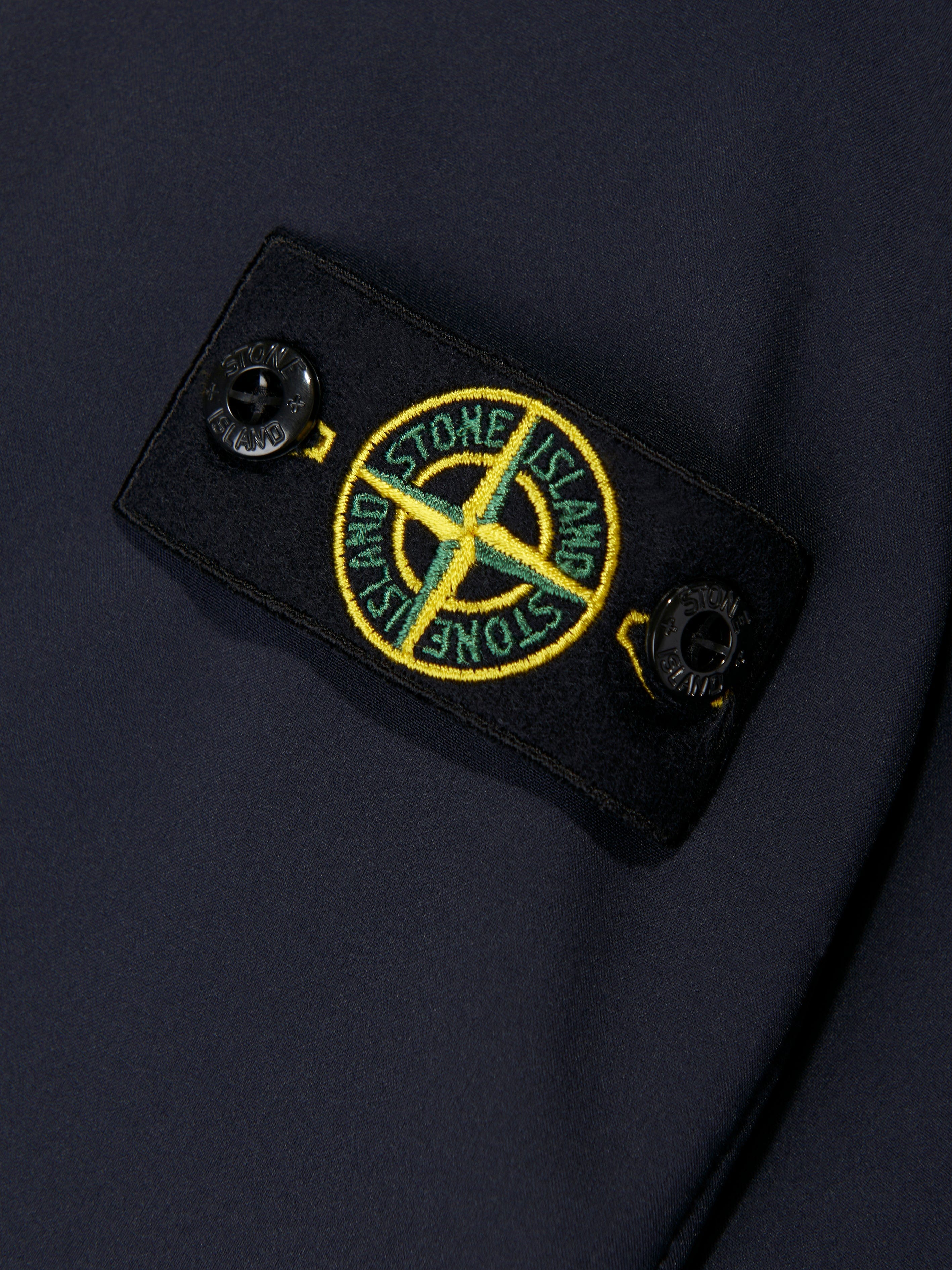 Stone Island Boys Hooded Zip Up Jacket in Navy