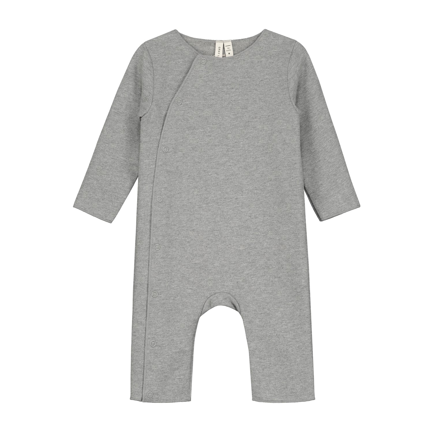 Baby Boys & Girls Grey Cotton Babysuit