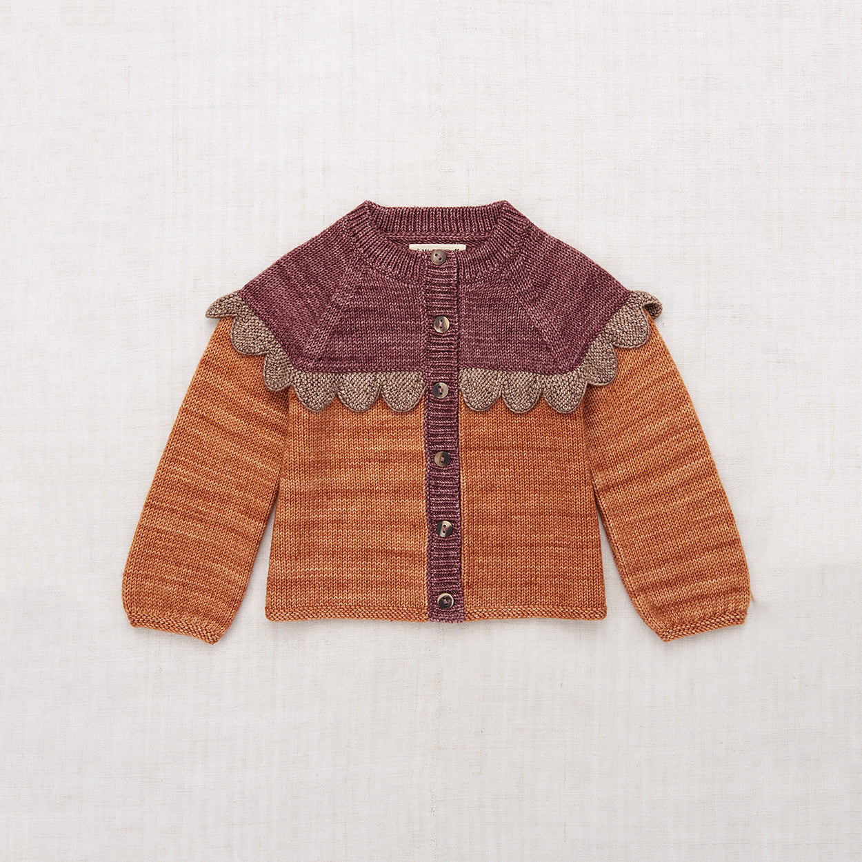 Girls Rose Gold Wool Cardigan