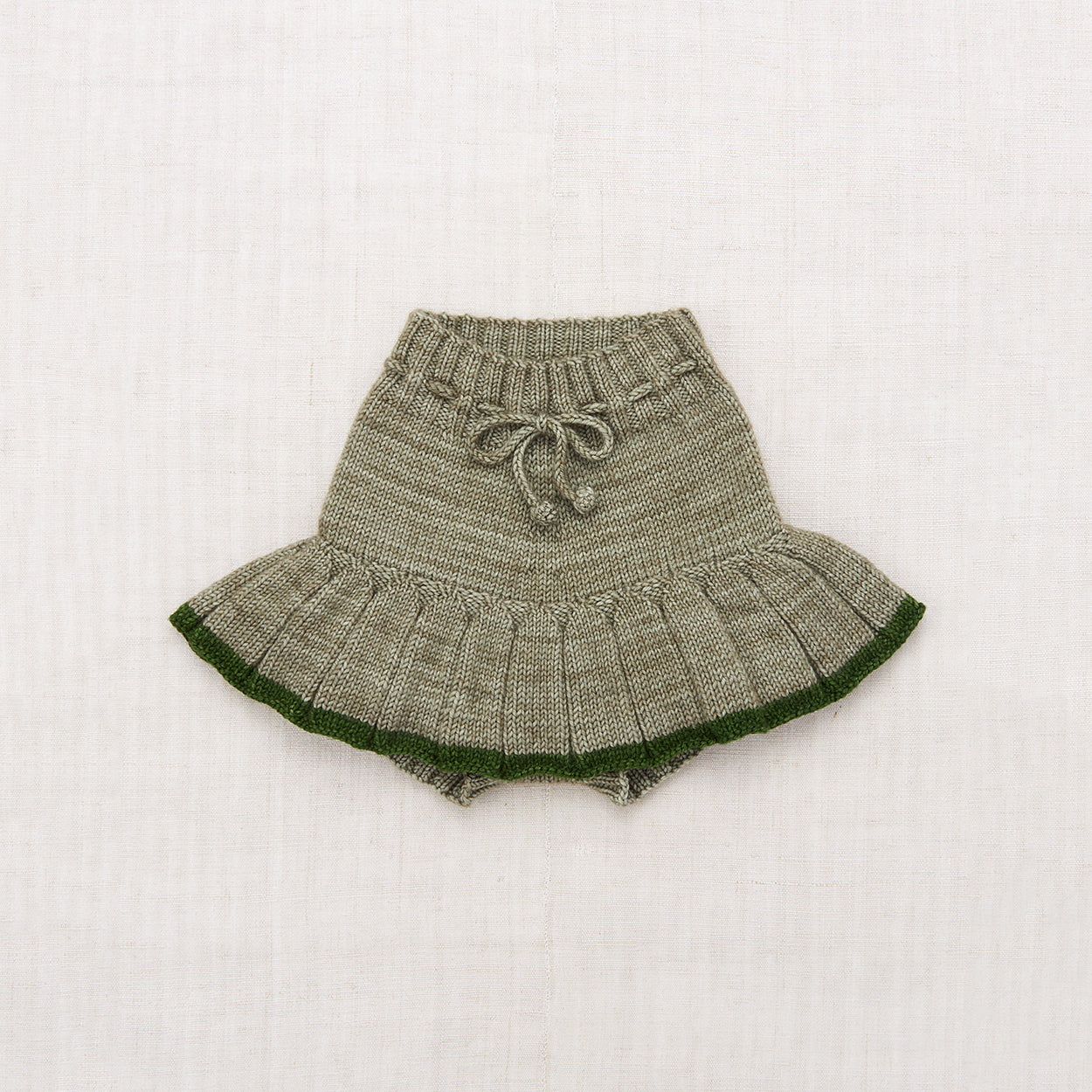 Girls Grey Green Wool Skirt