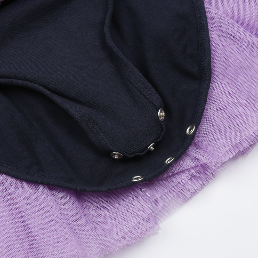 Girls Navy Ballet Onesies