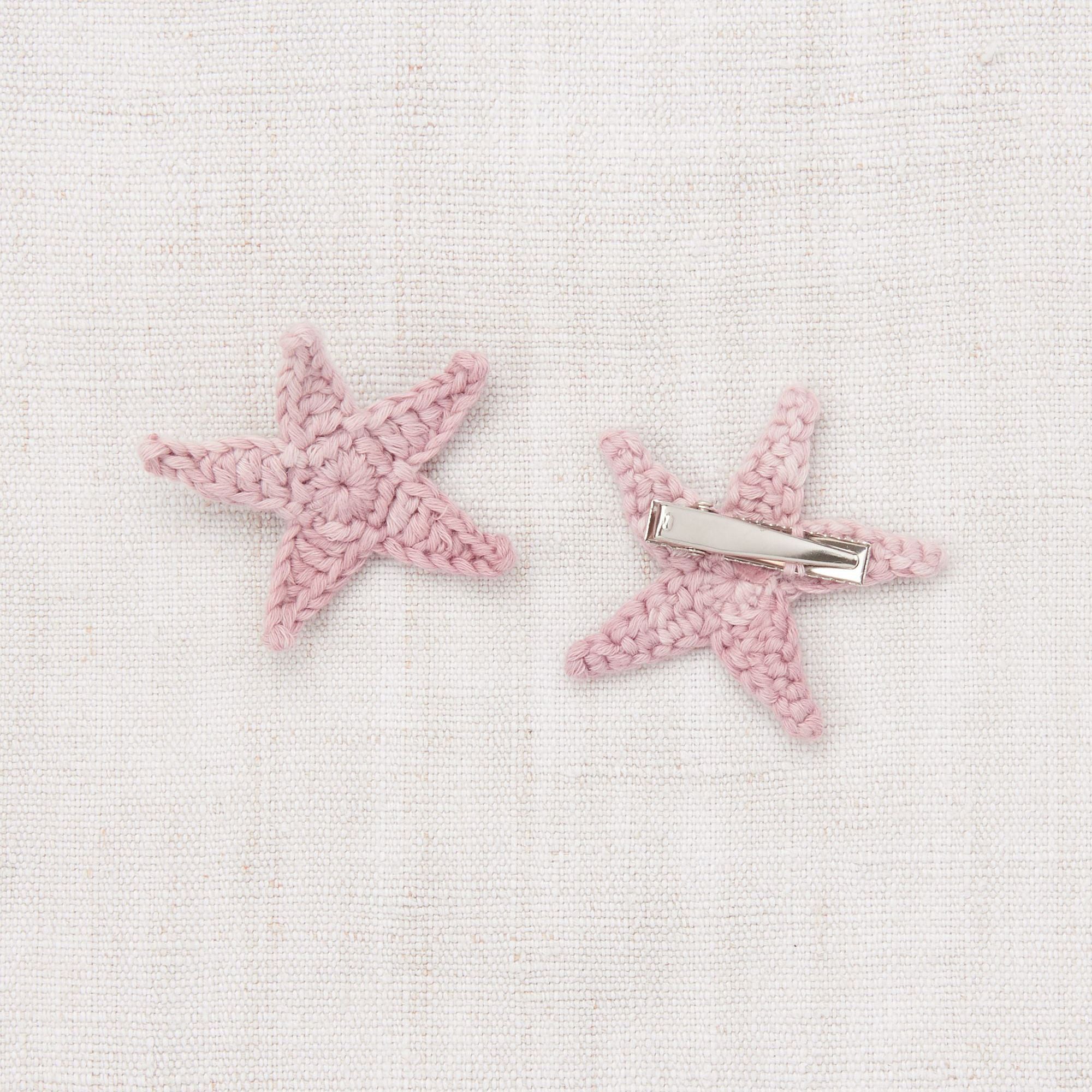 Girls Pink Starfish Hair Clips