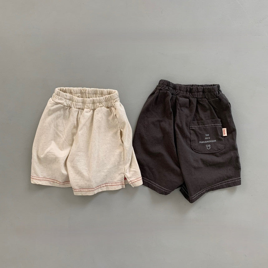 Boys & Girls Oatmeal Cotton Shorts