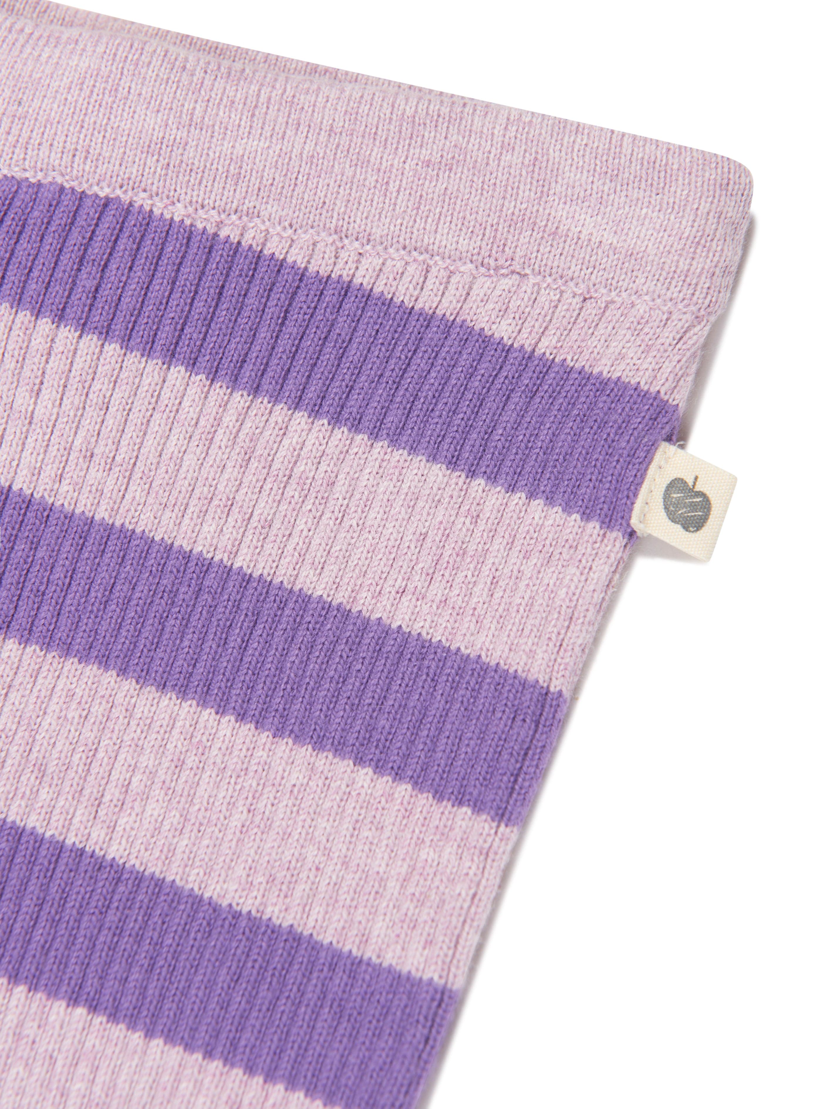 The Bonnie Mob Baby Girls Cashmere Knit Leggings in Purple