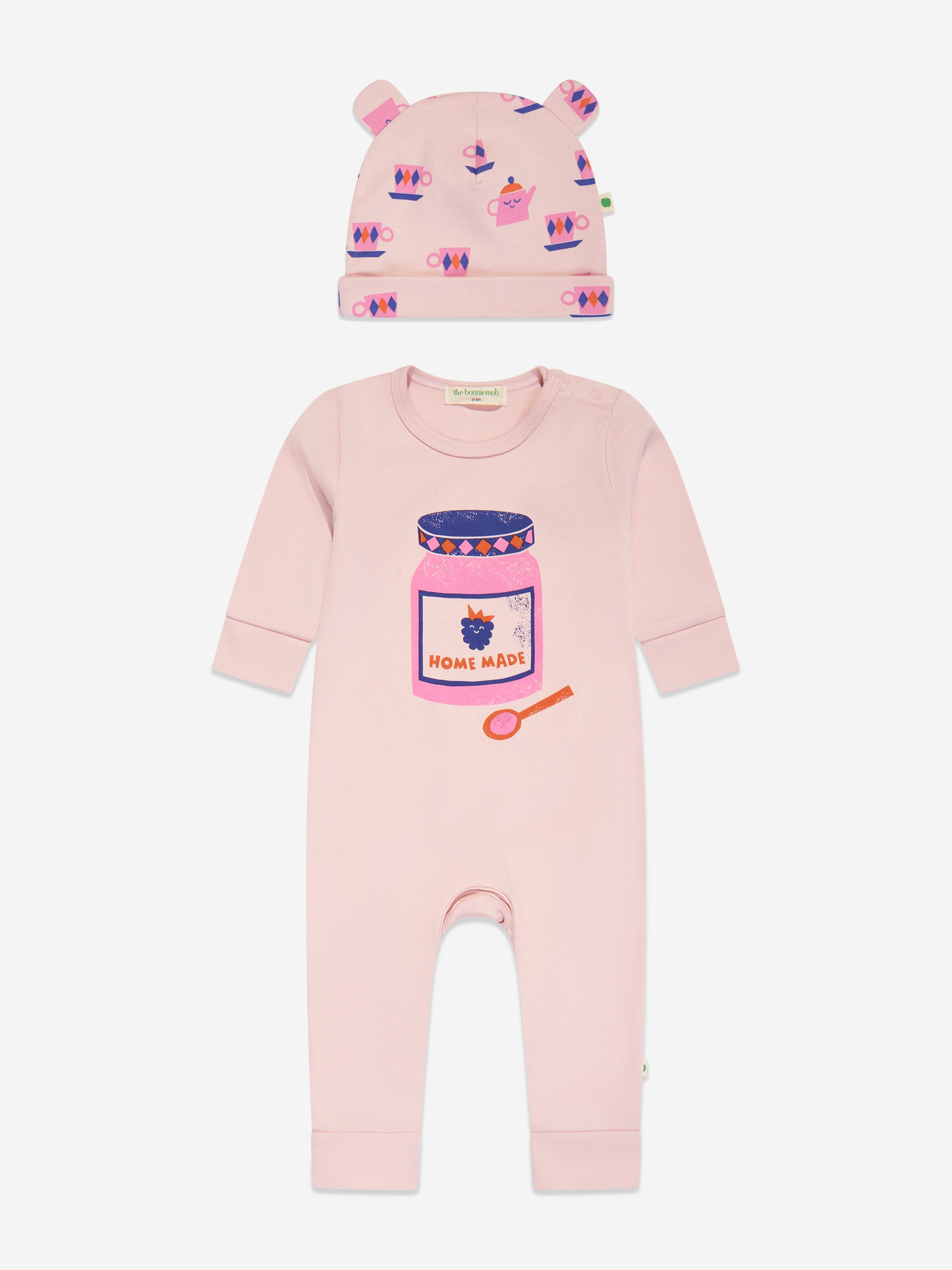 Baby Girls Birch and Berry Jam Playsuit Gift Set in Pink