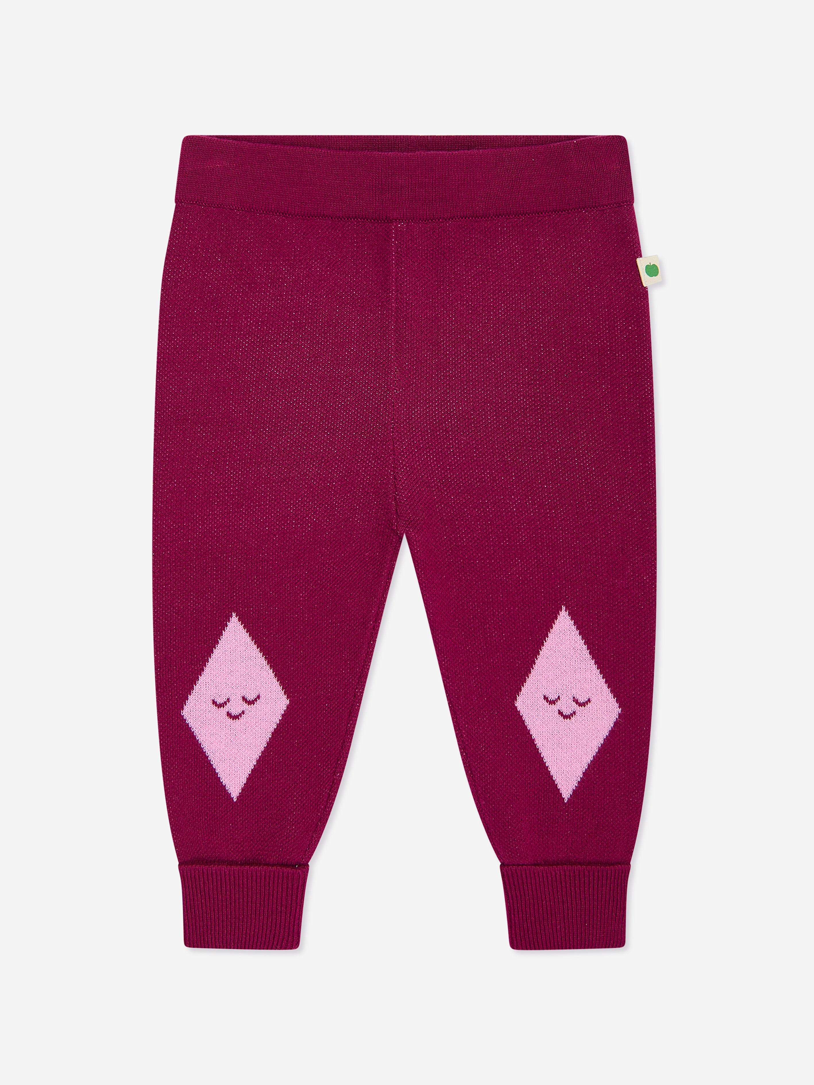 Girls Fern Cabin Knit Joggers in Purple