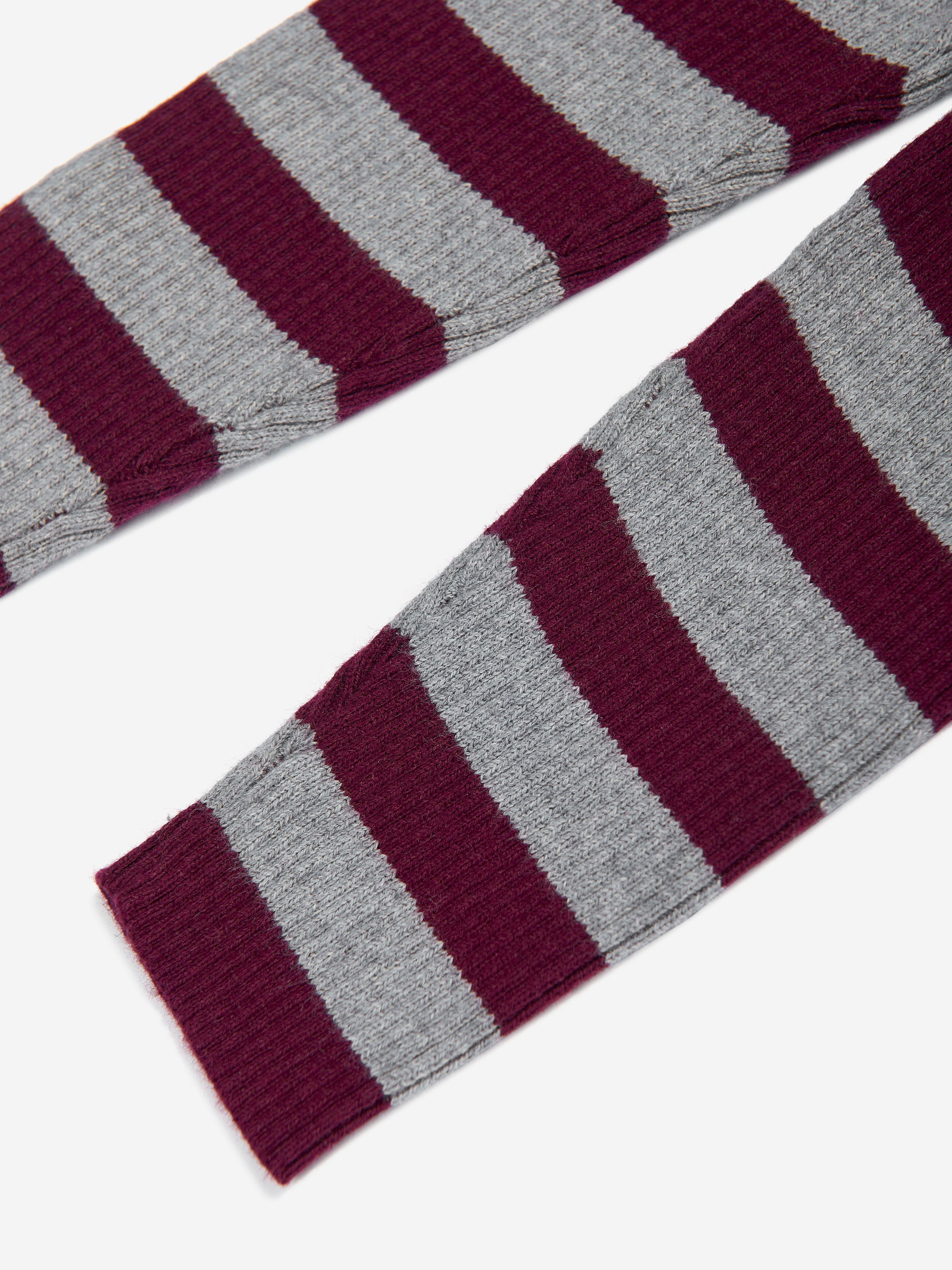Girls Perry Ribbed Knit Leggings in Grey