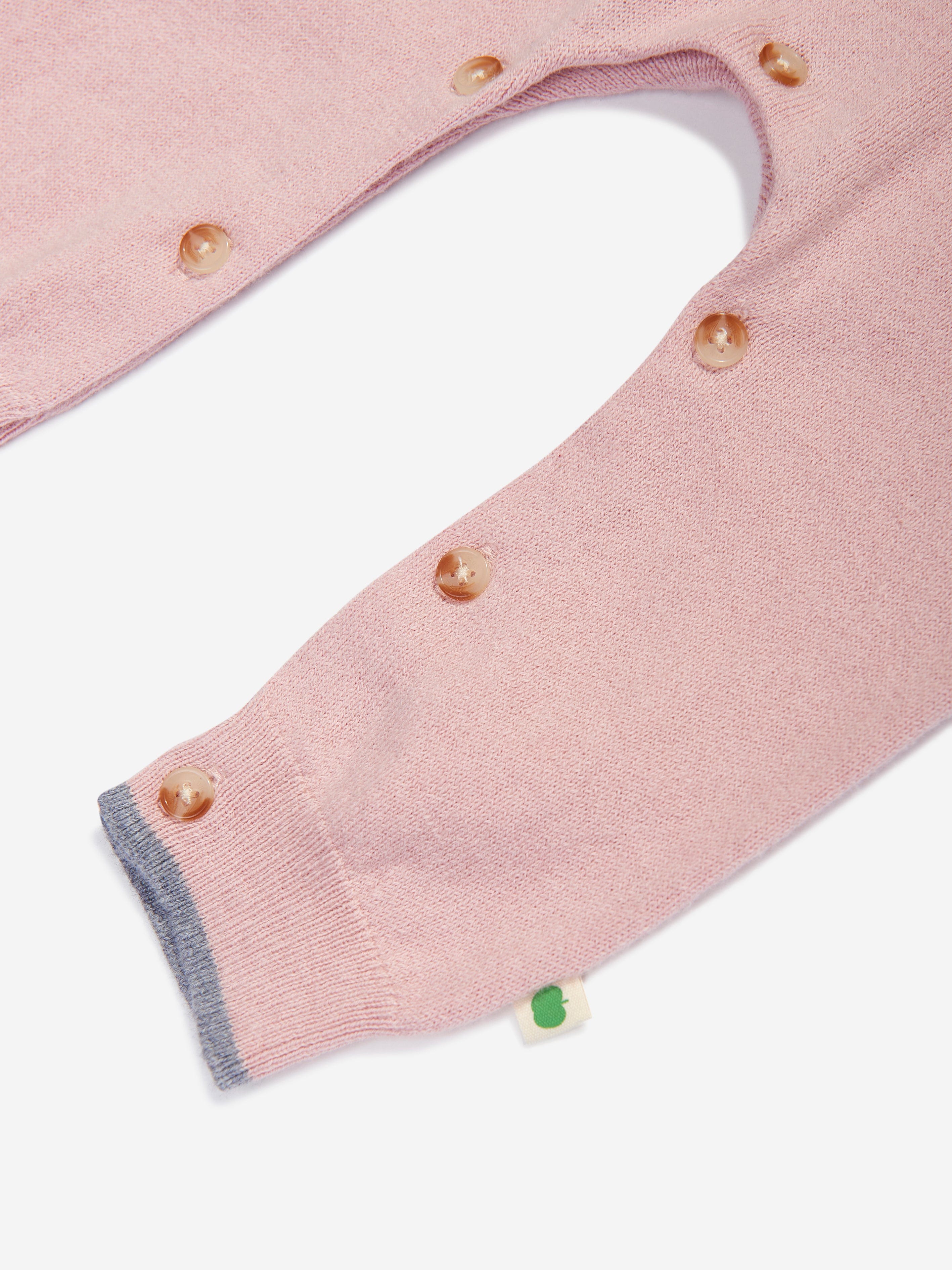 Baby Girls Sorrel Mushroom Knit Romper in Pink