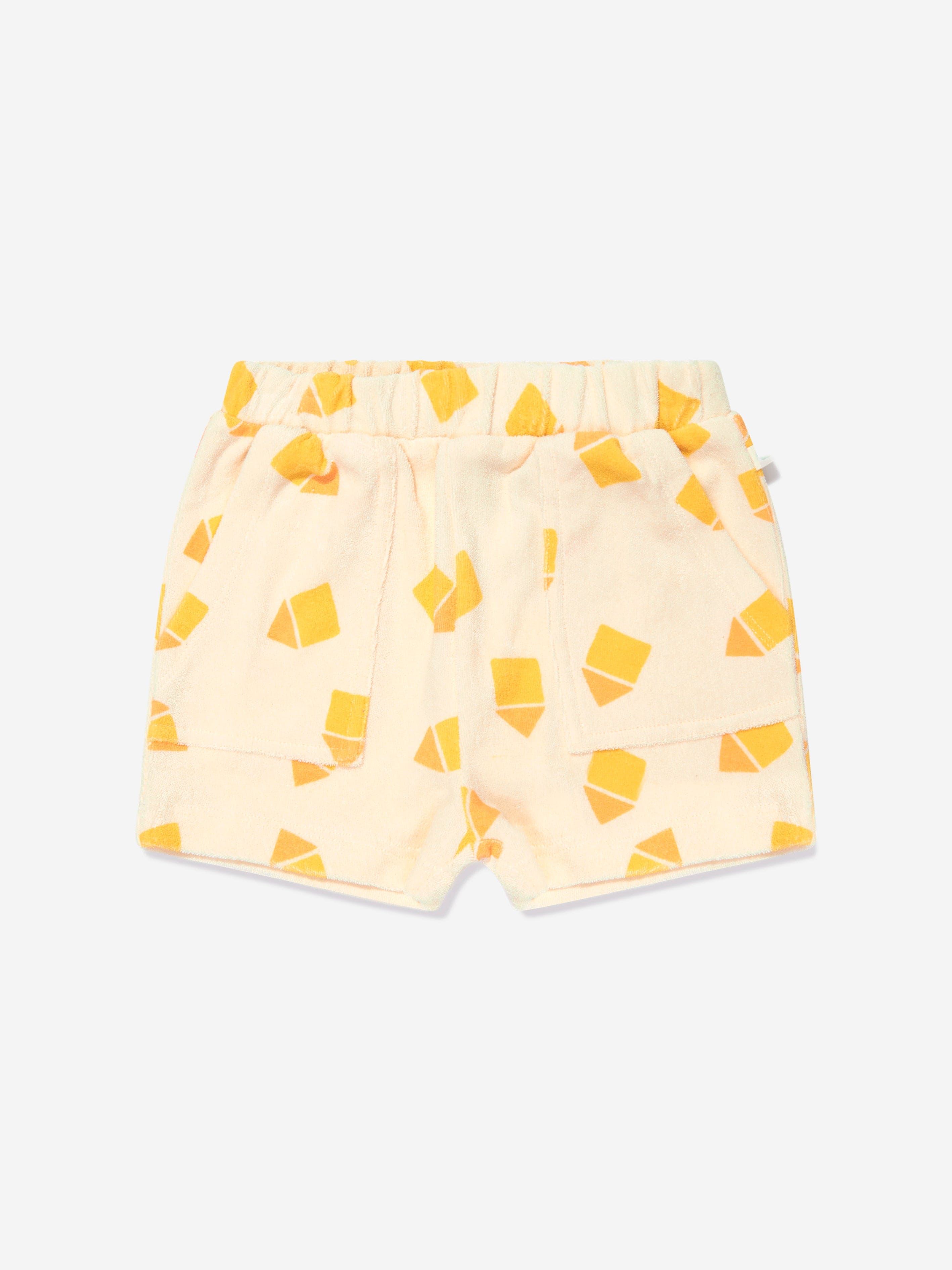 The Bonnie Mob Baby Shell And Shoreline Beach Hut Short Set in Yellow