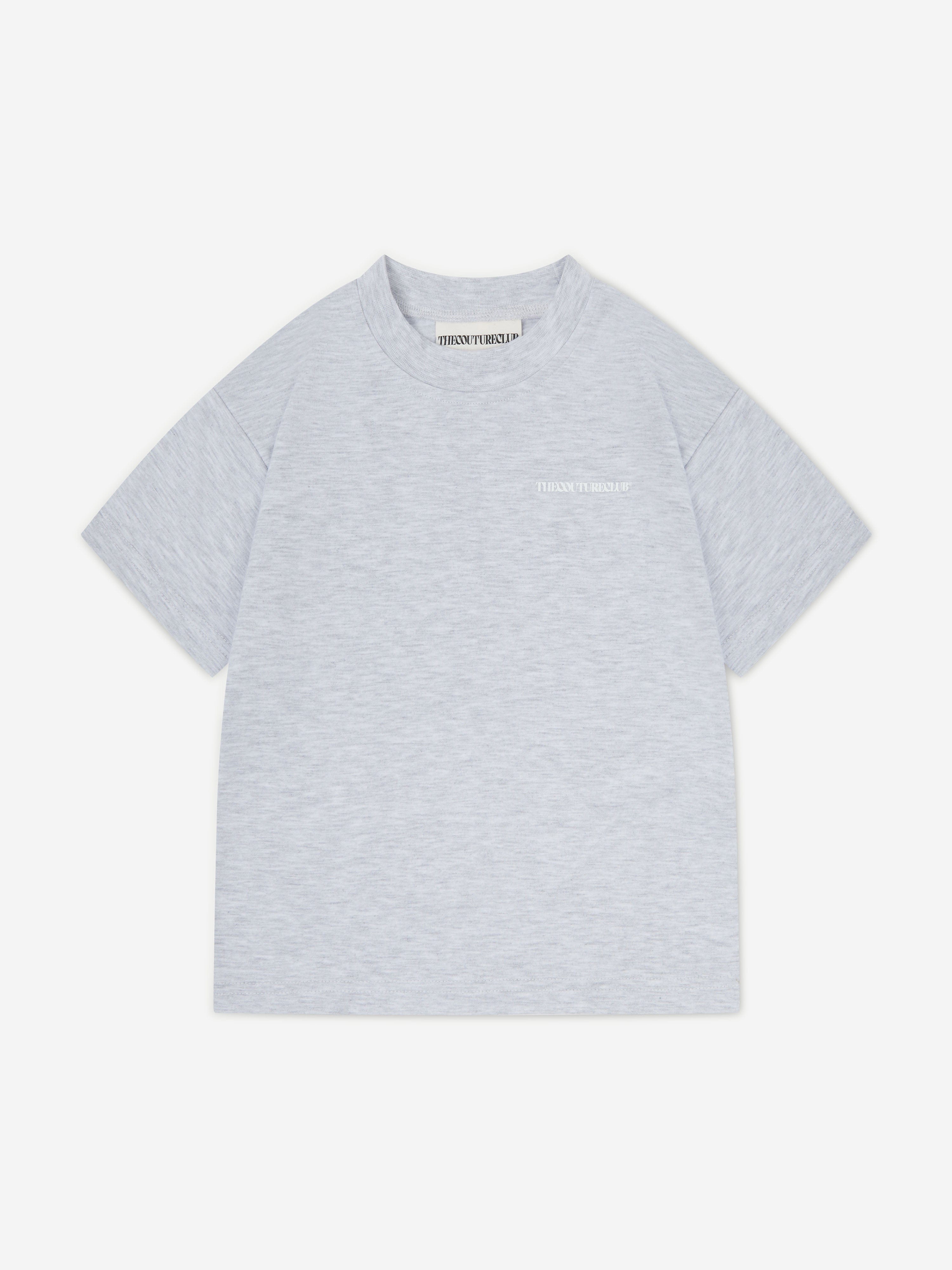 The Couture Club Kids Heavyweight Copyright T-Shirt in Grey