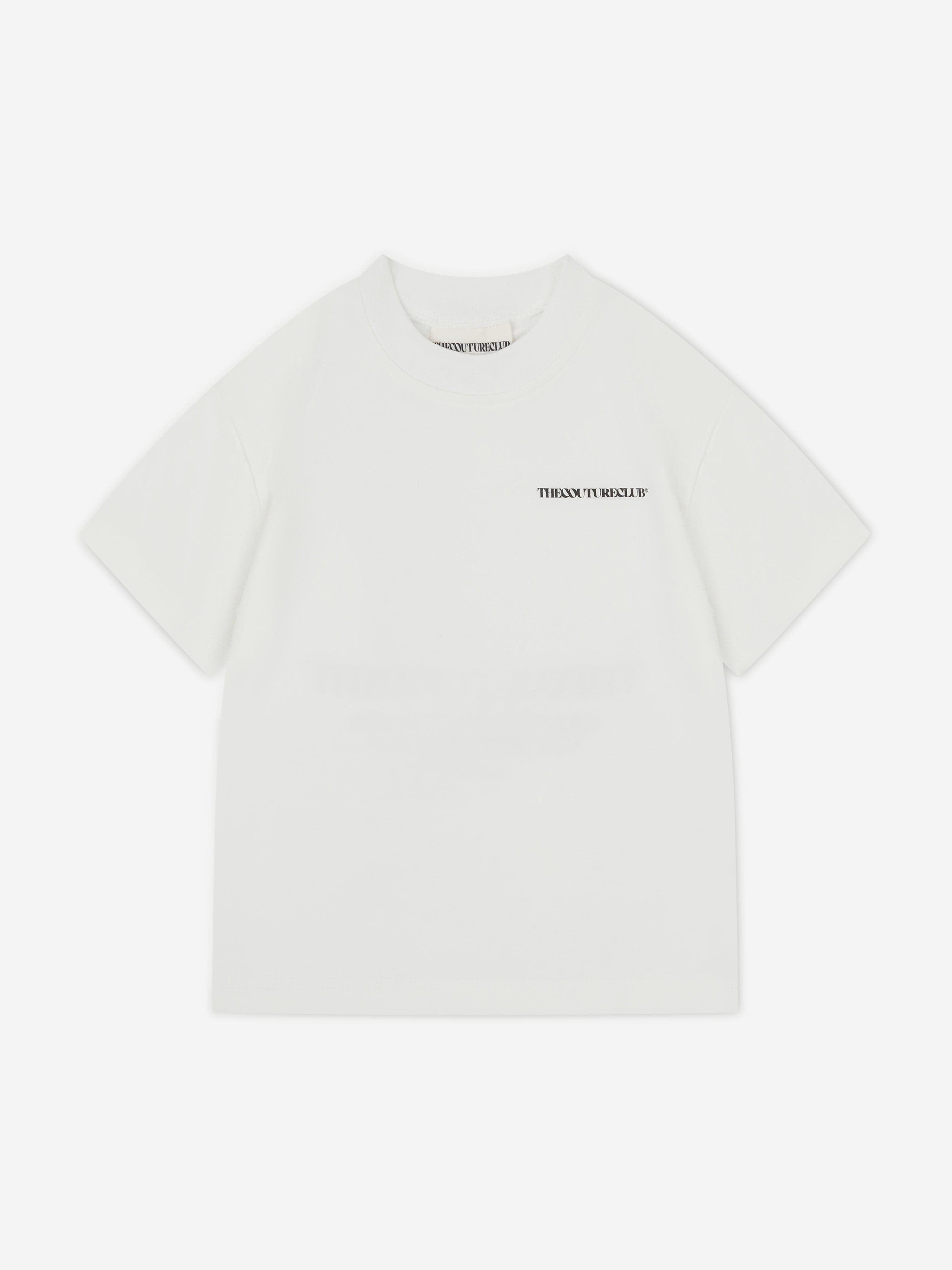 The Couture Club Kids Heavyweight Copyright T-Shirt in Ivory
