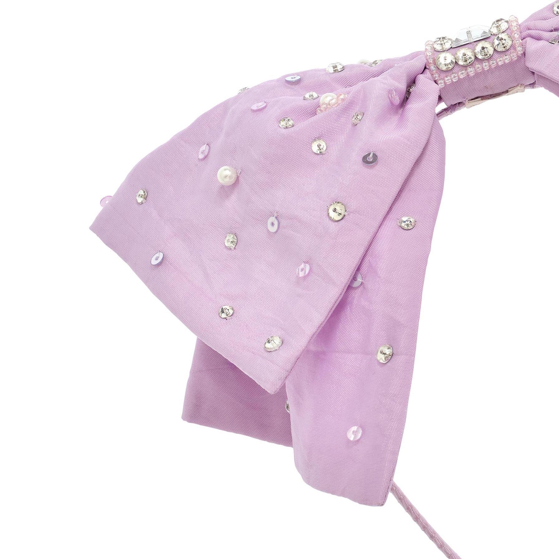 Girls Mauve Crystals Masquerade Headband